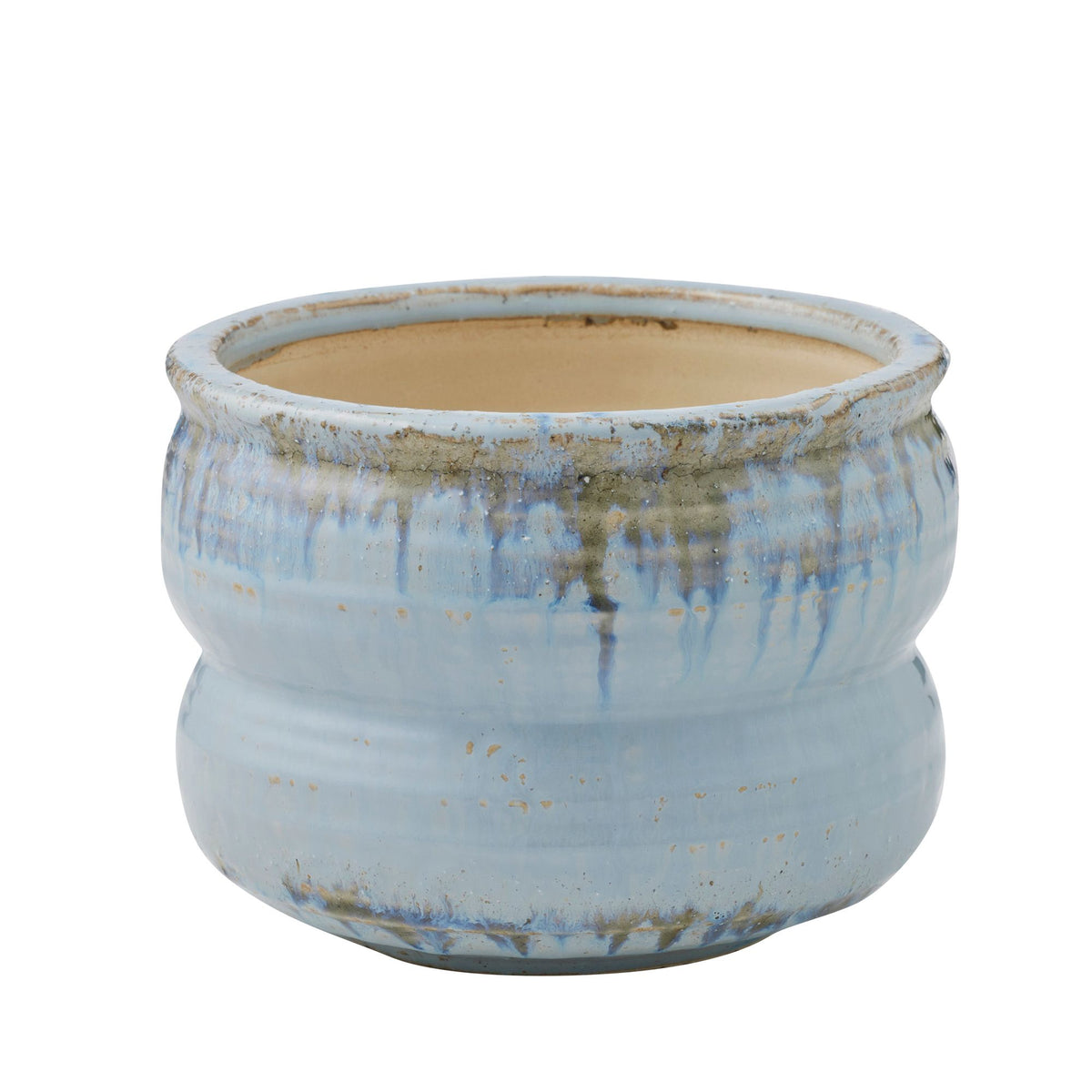 Life Botanic Ryna Ceramic Pot 20.5x15.5cm Blue/Natural