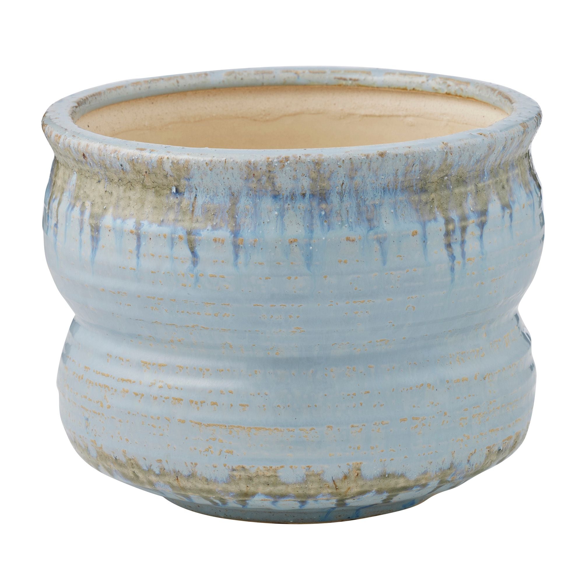 Life Botanic Ryna Ceramic Pot 25x20cm Blue/Natural