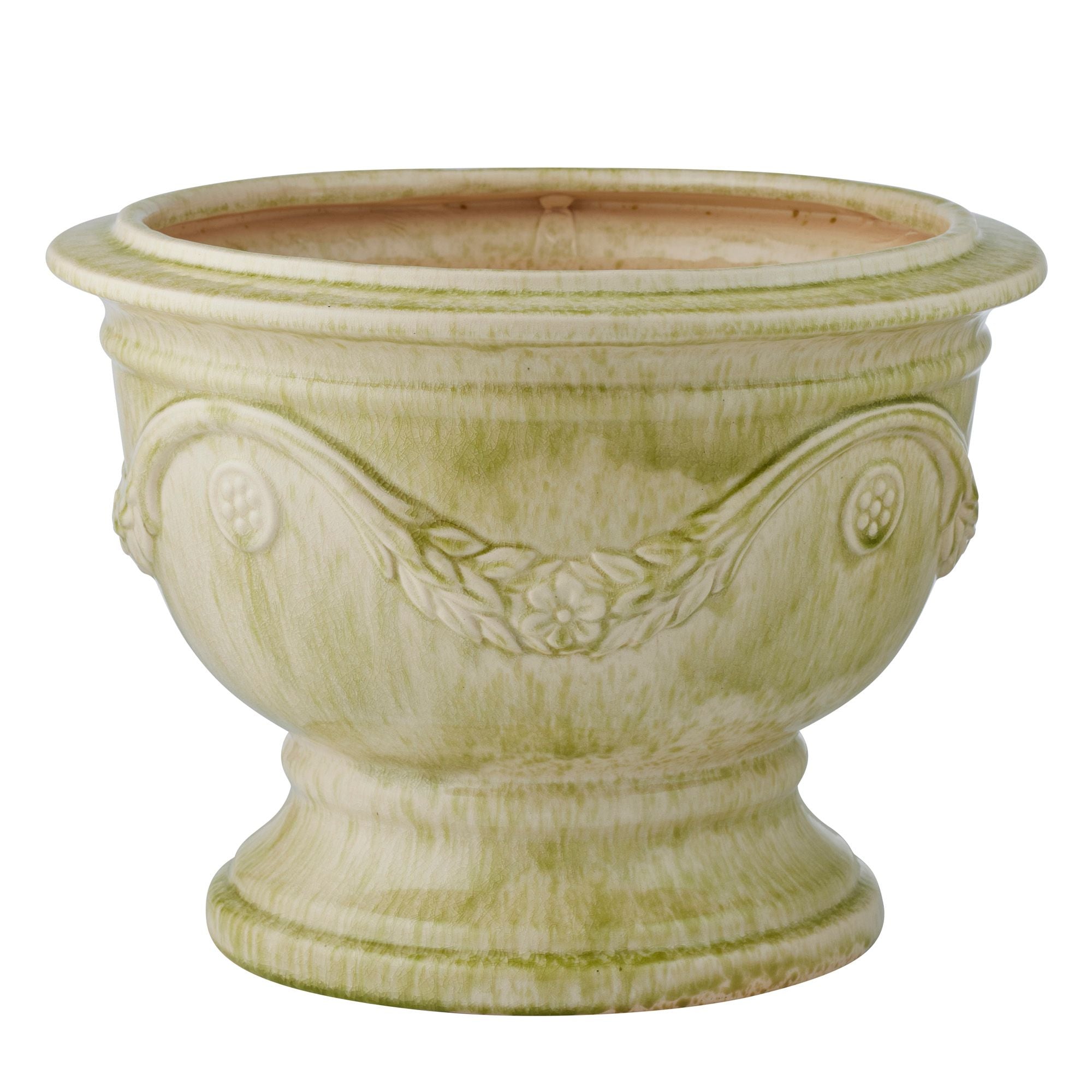 Coast To Coast Turin Ceramic Urn Pot Olive
