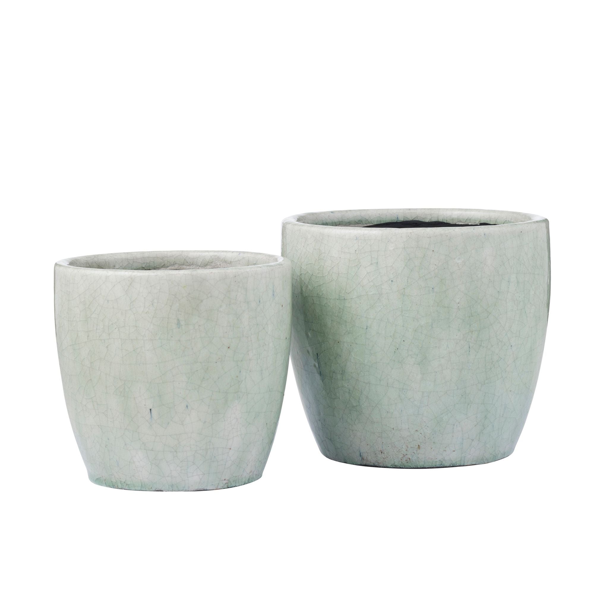 Life Botanic Smyth Set of 2 Ceramic Pots Mint