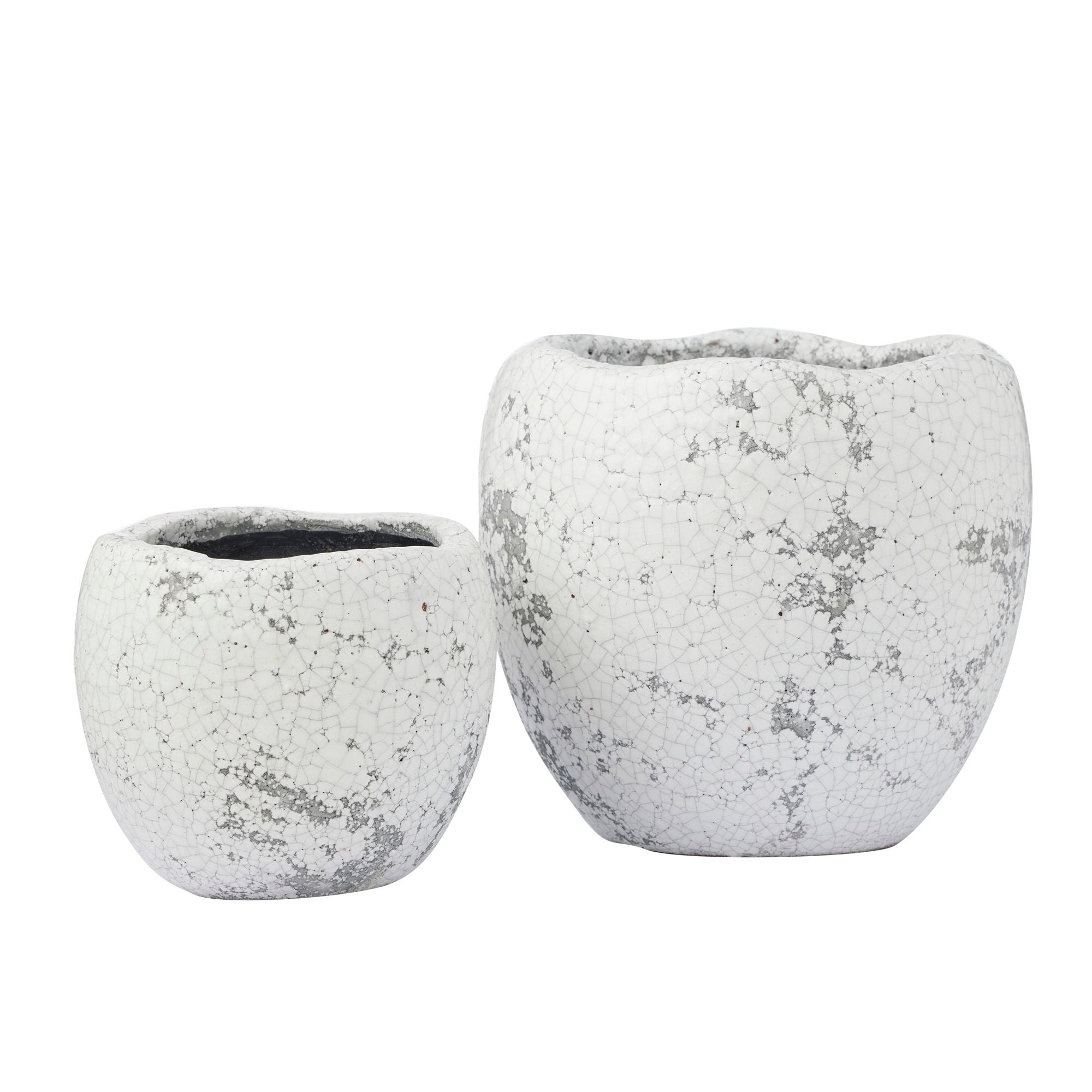 Life Botanic Barraba Set of 2 Ceramic Pots White