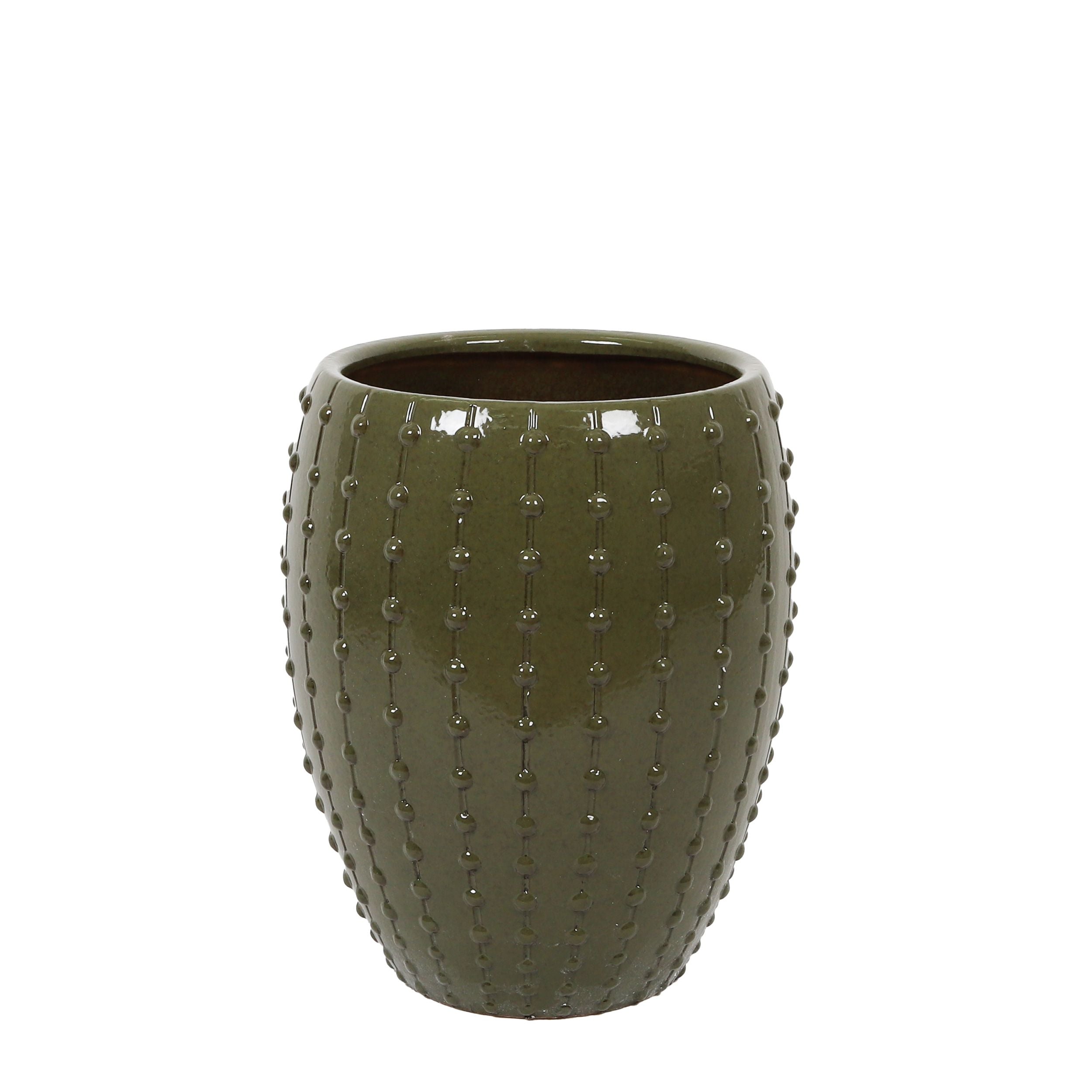 Life Botanic Strahan Ceramic Pot 33x37cm Olive