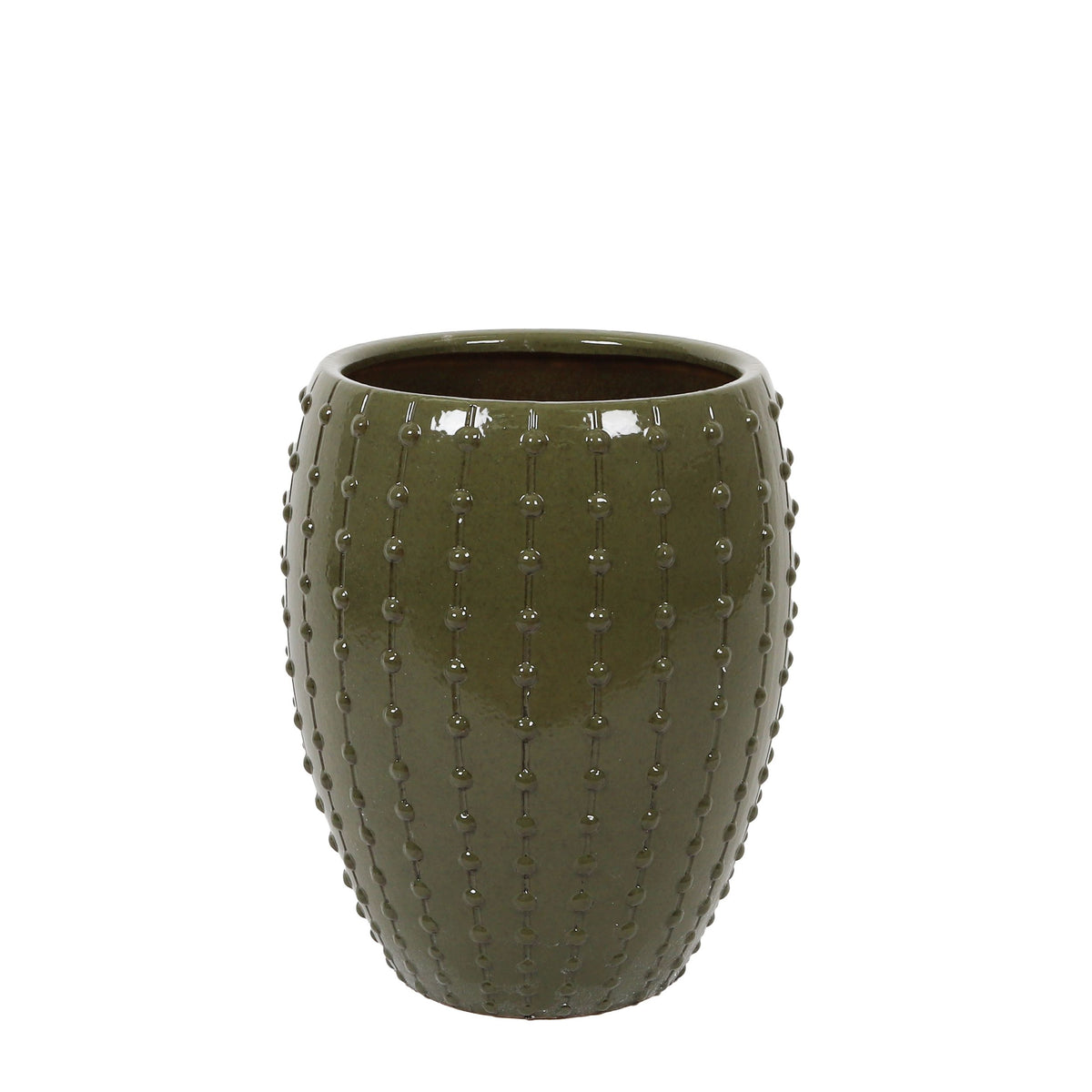 Life Botanic Strahan Ceramic Pot 33x37cm Olive