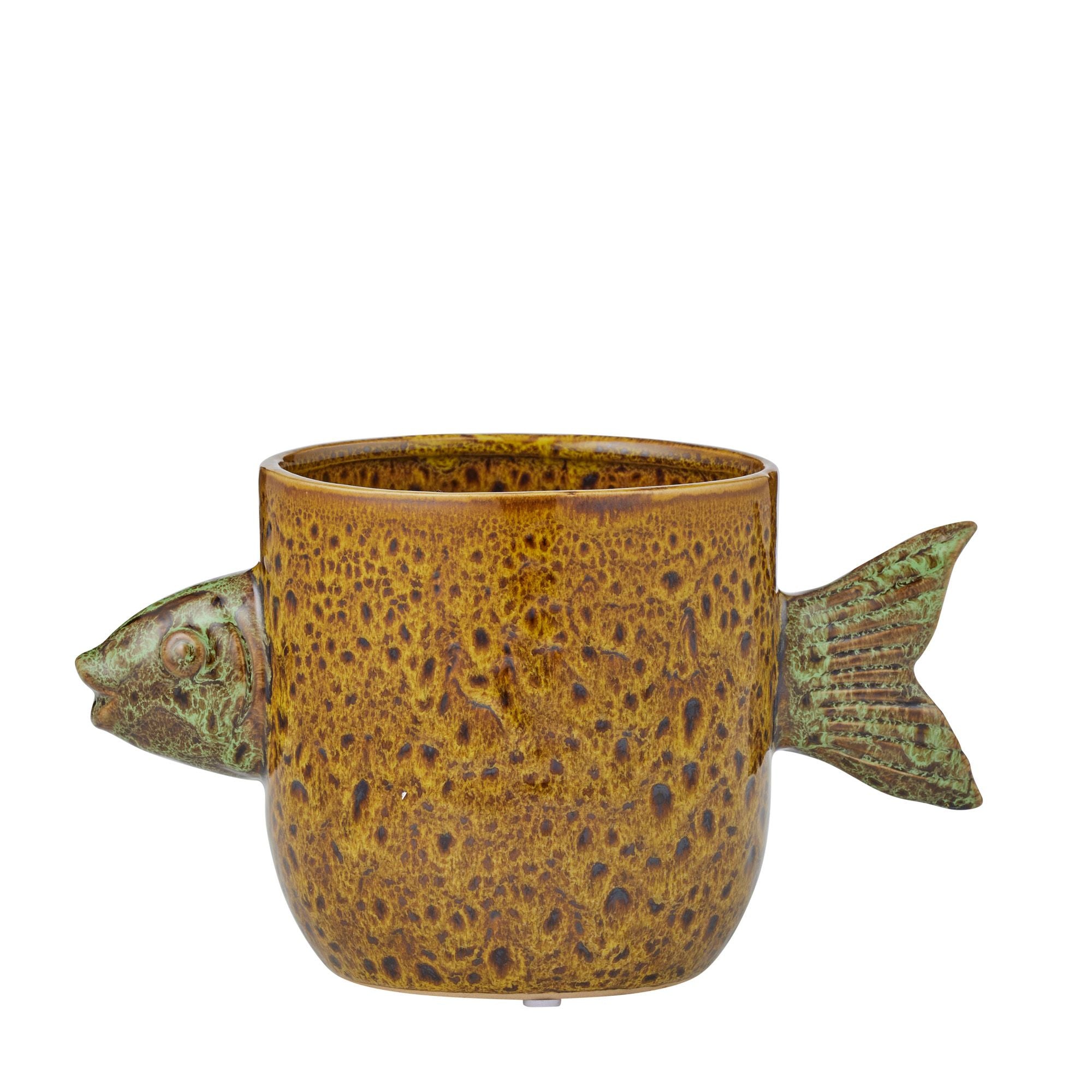 Coast To Coast Pescado Ceramic Pot Olive