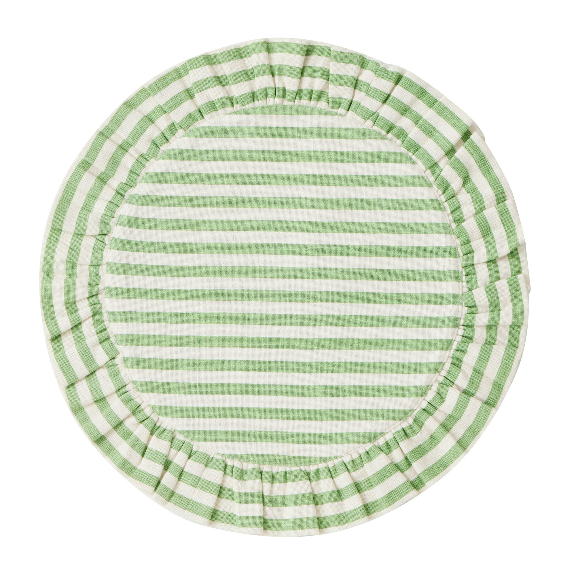 Assemble Lucille Cotton Stripe Placemat Jade