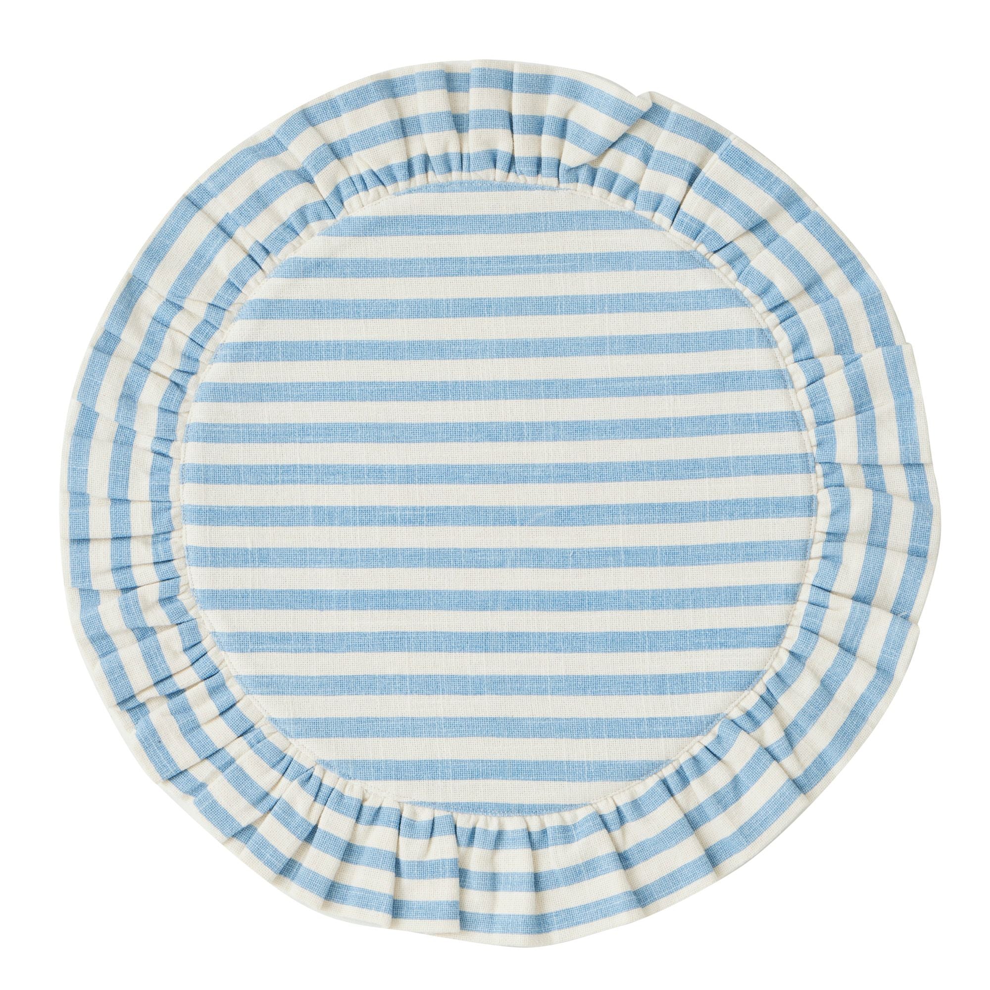 Assemble Lucille Cotton Stripe Placemat Sky