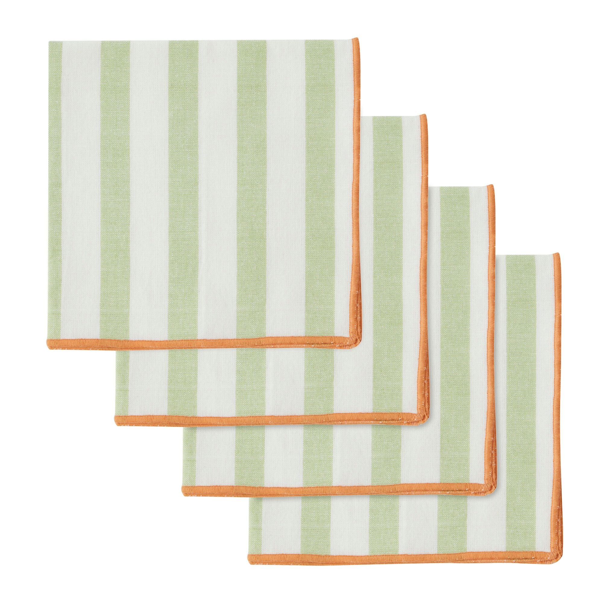 Assemble Luna Set of 4 Cotton Napkins Pist/Papaya