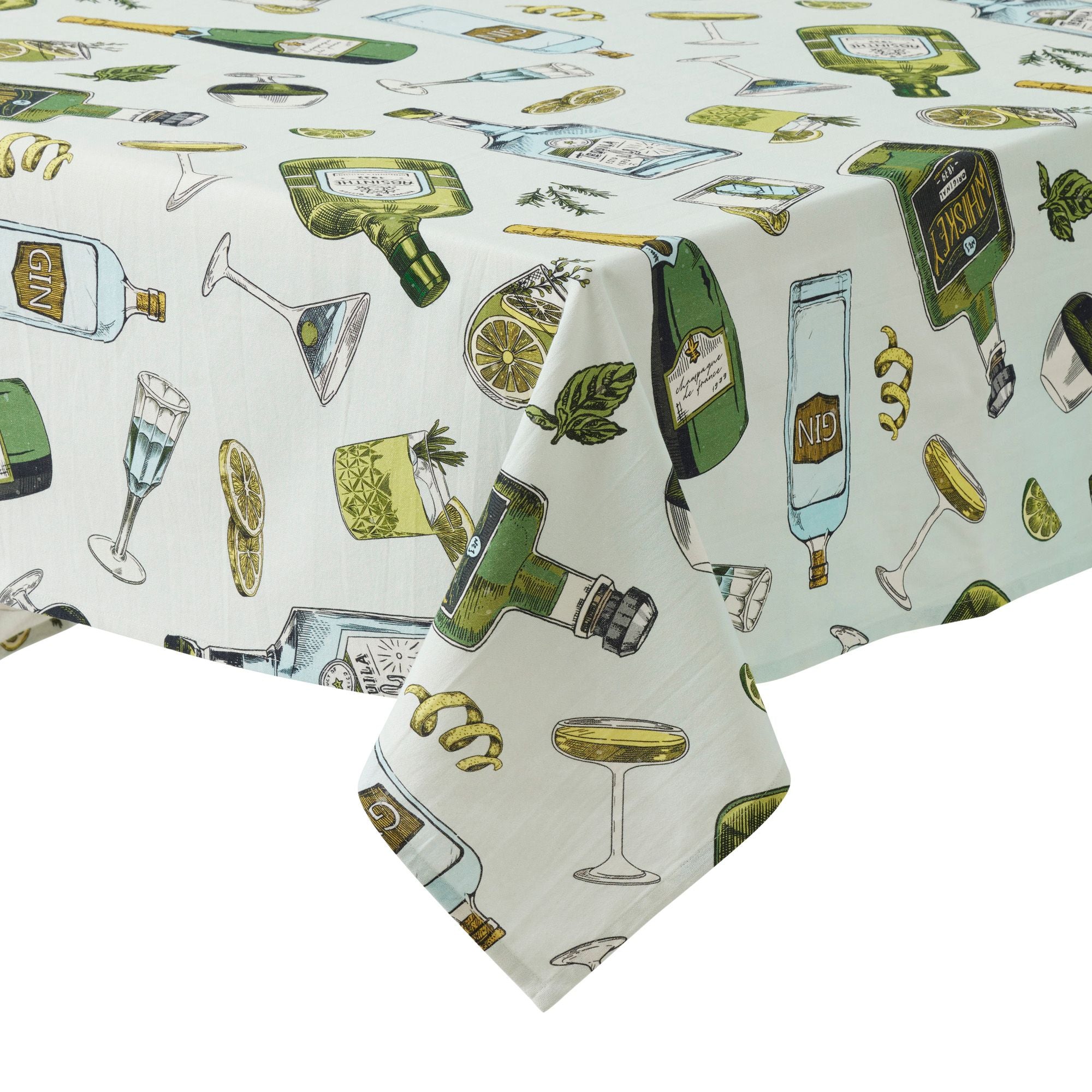Assemble Gimlet Cotton Tablecloth Green