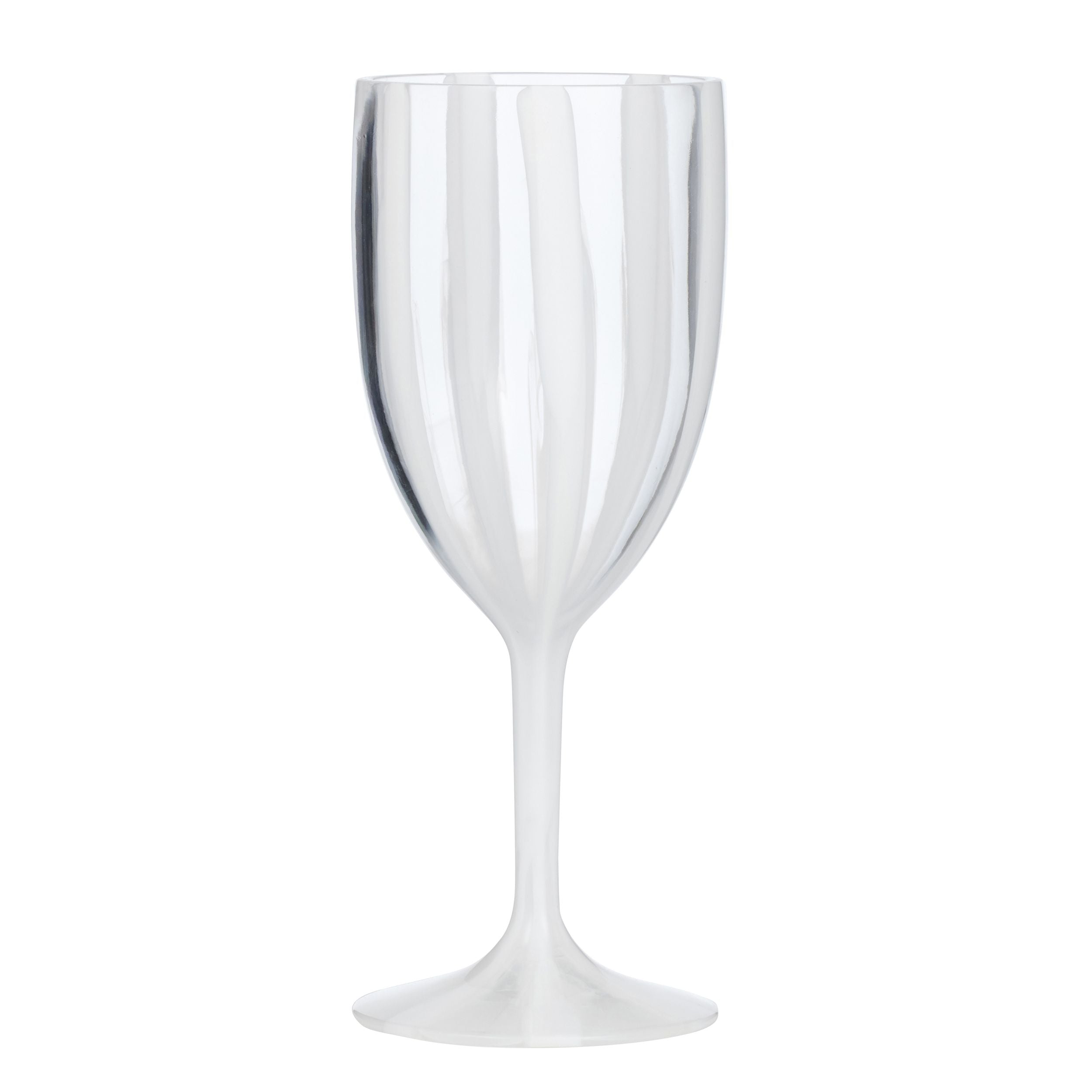 Assemble Cabana Acrylic Wine Glass White
