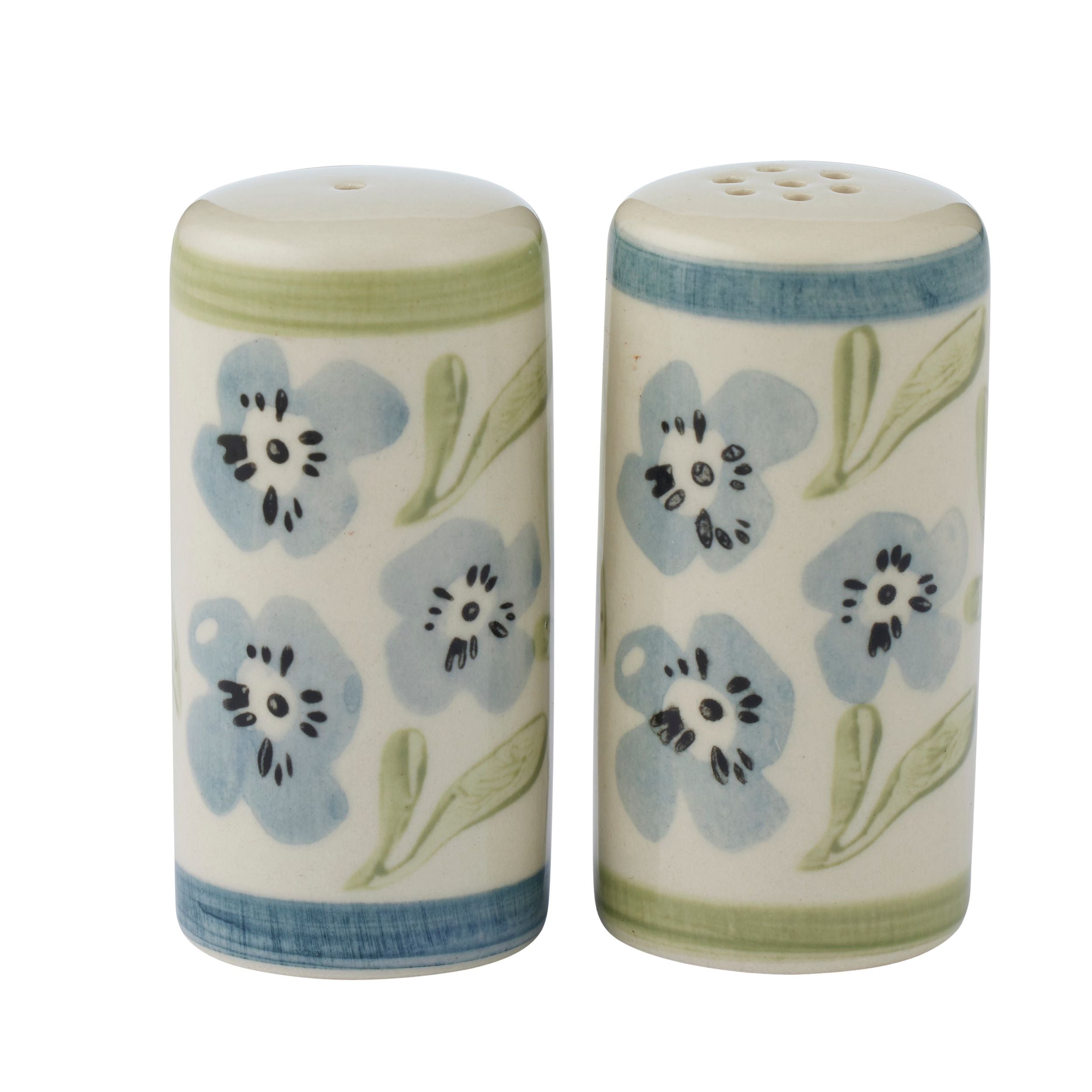 Assemble Olga 2pc Ceramic S&P Set Blue/Olive