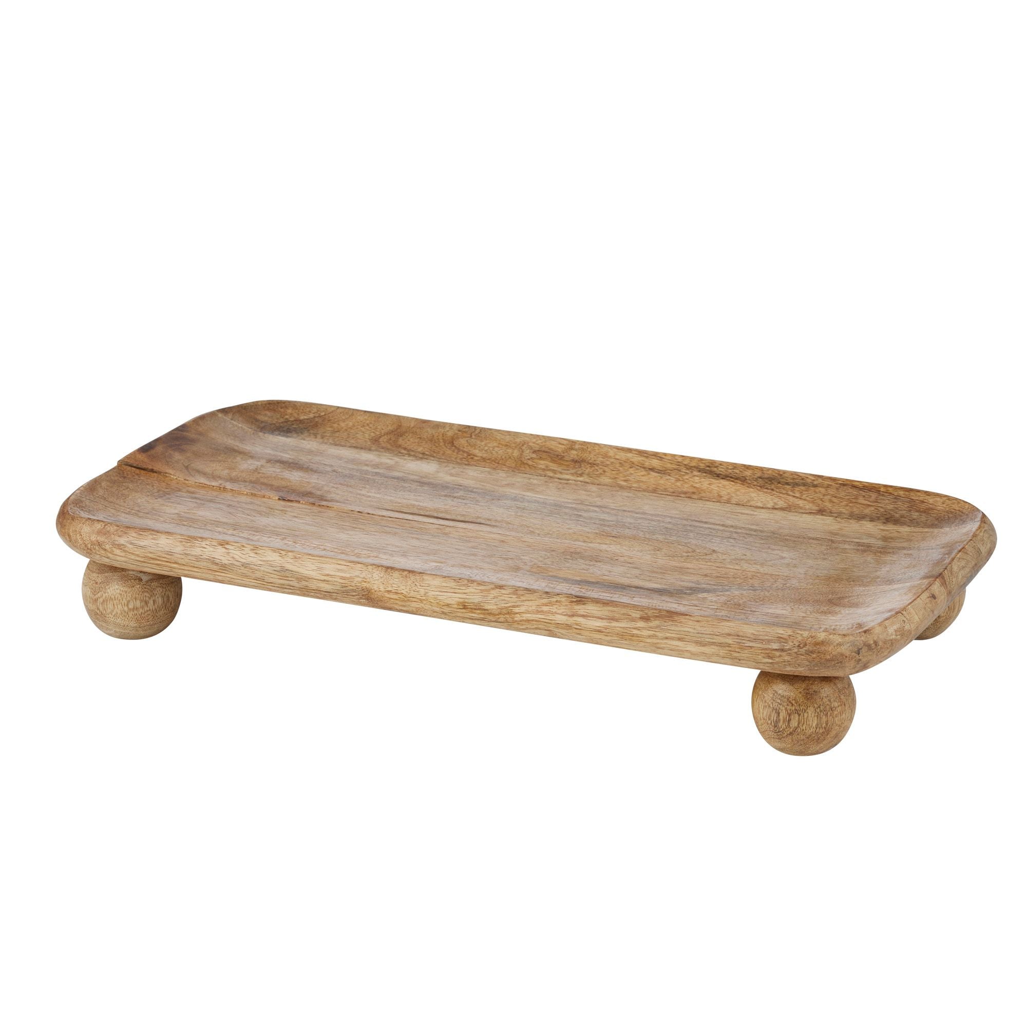 Assemble Vance Wood Rectangle Footed Board 24x46x7cm