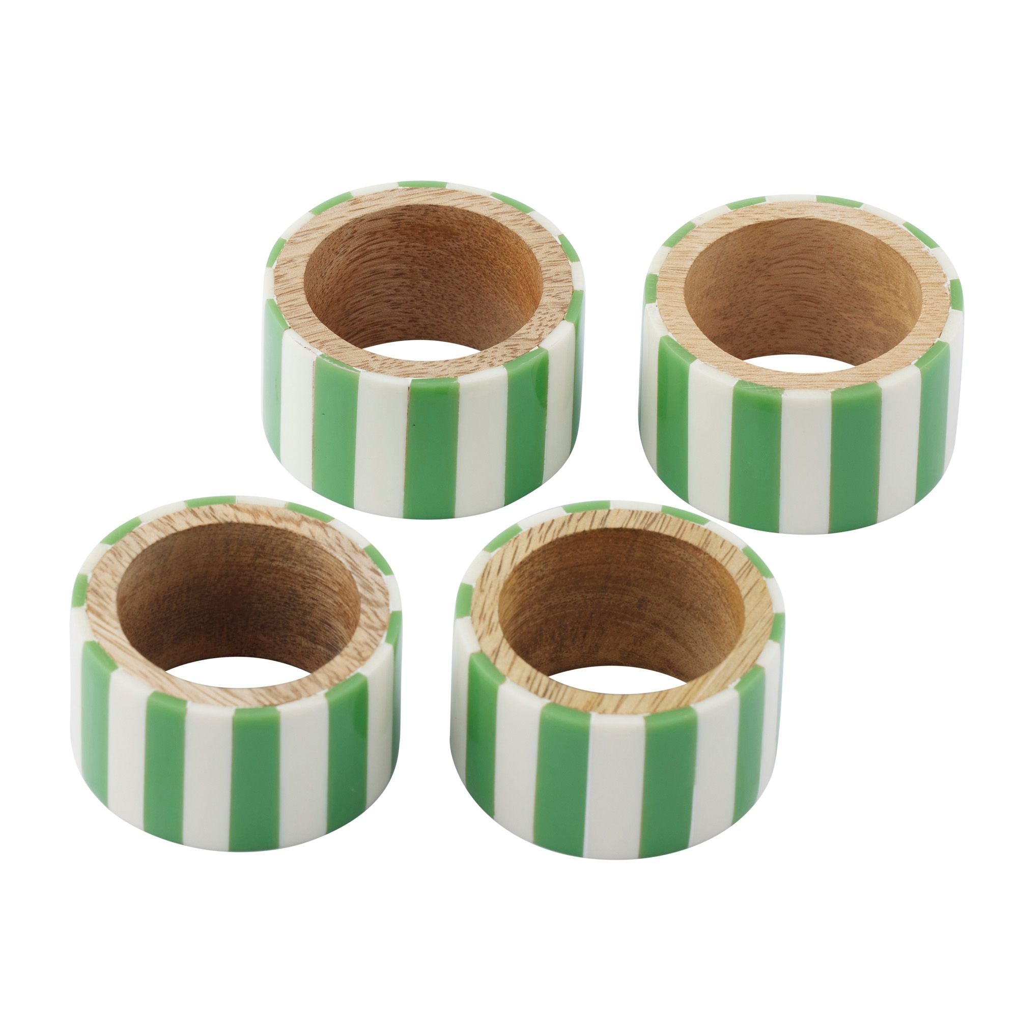 Assemble Maine Set of 4 Resin Napkin Ring Emerald