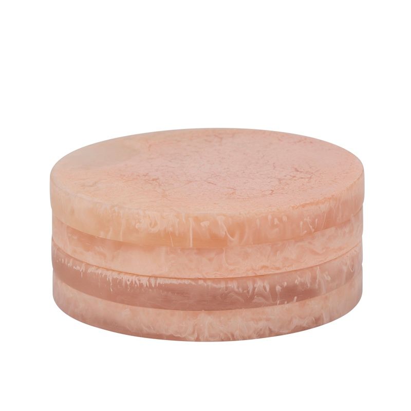 Assemble Kip Set of 4 Resin Coasters Peach