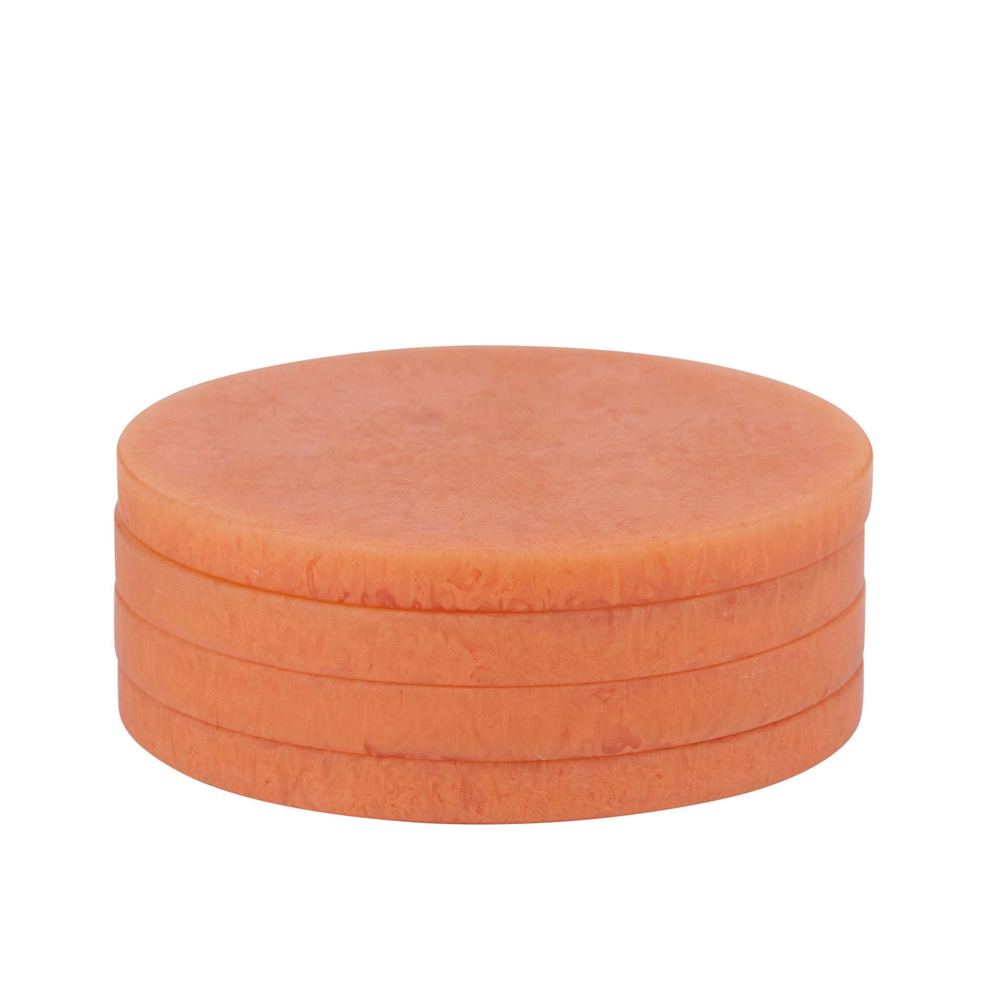 Assemble Kip Set of 4 Resin Coasters Papaya