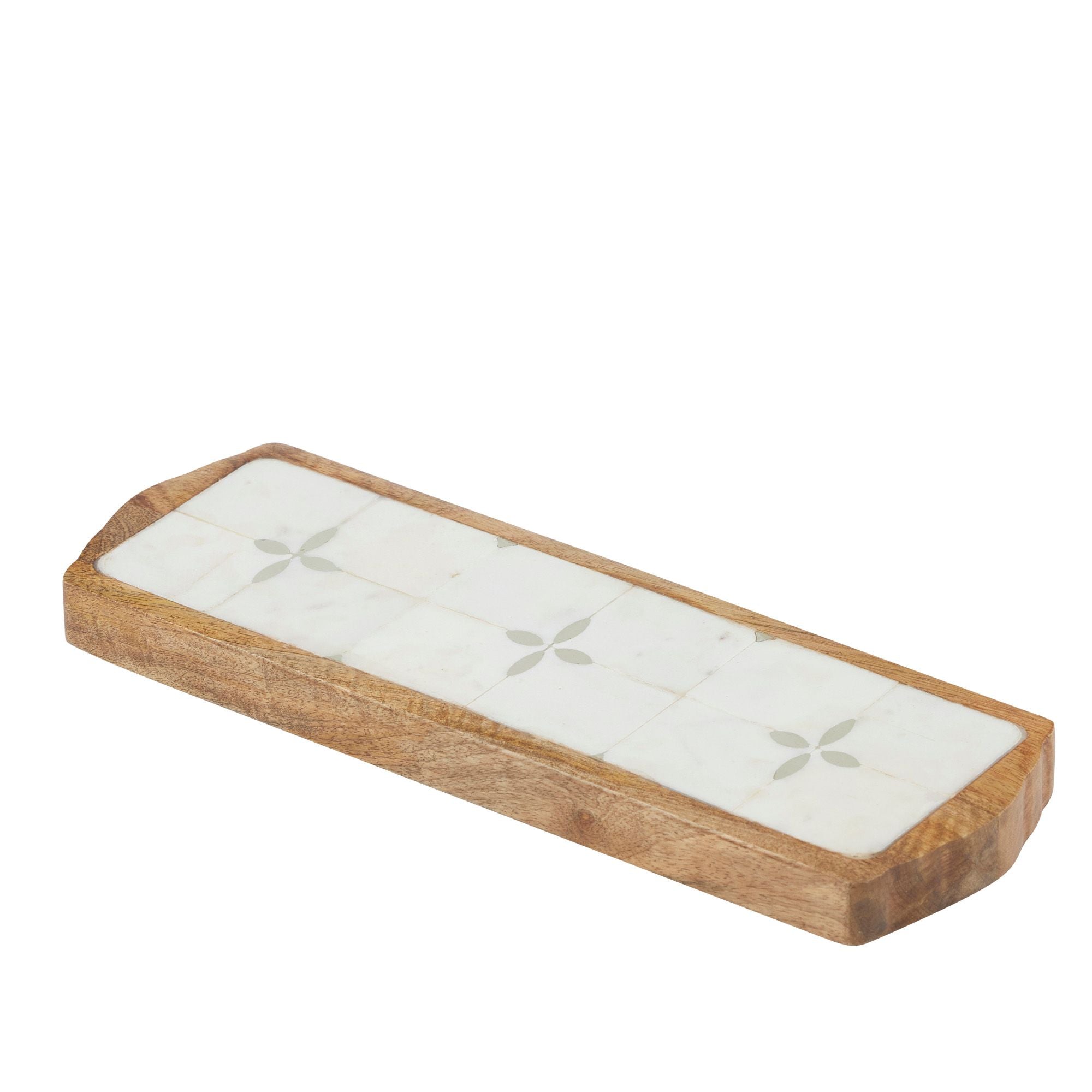 Assemble Laurel Marble/Wood Board 12x36cm