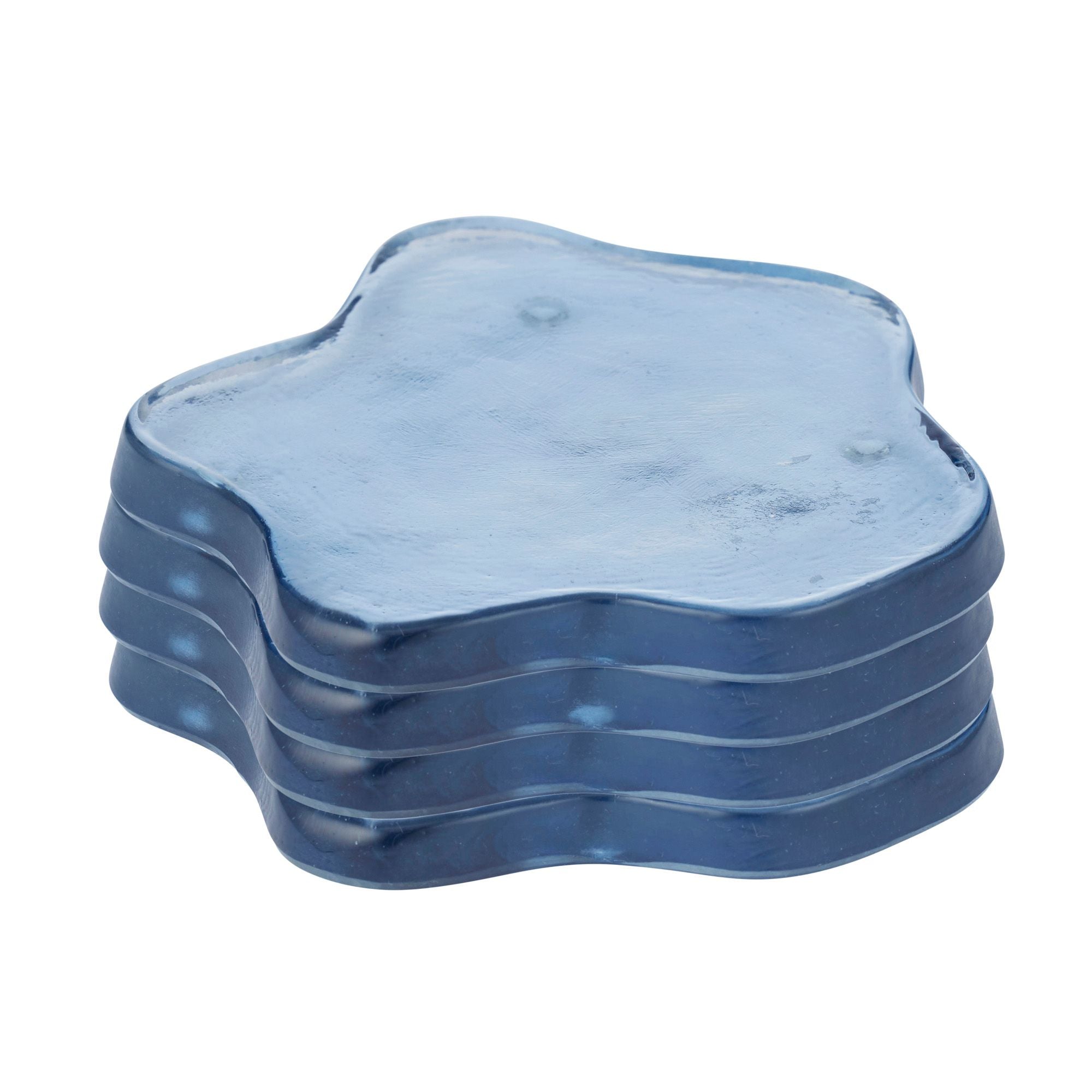 Assemble Bayou Set of 4 Glass Coasters Blue