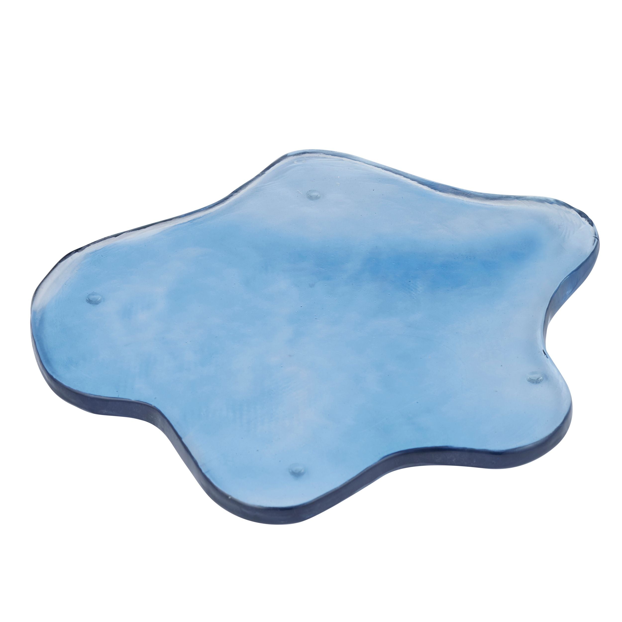 Assemble Bayou Glass Serving Board 28x30cm Blue