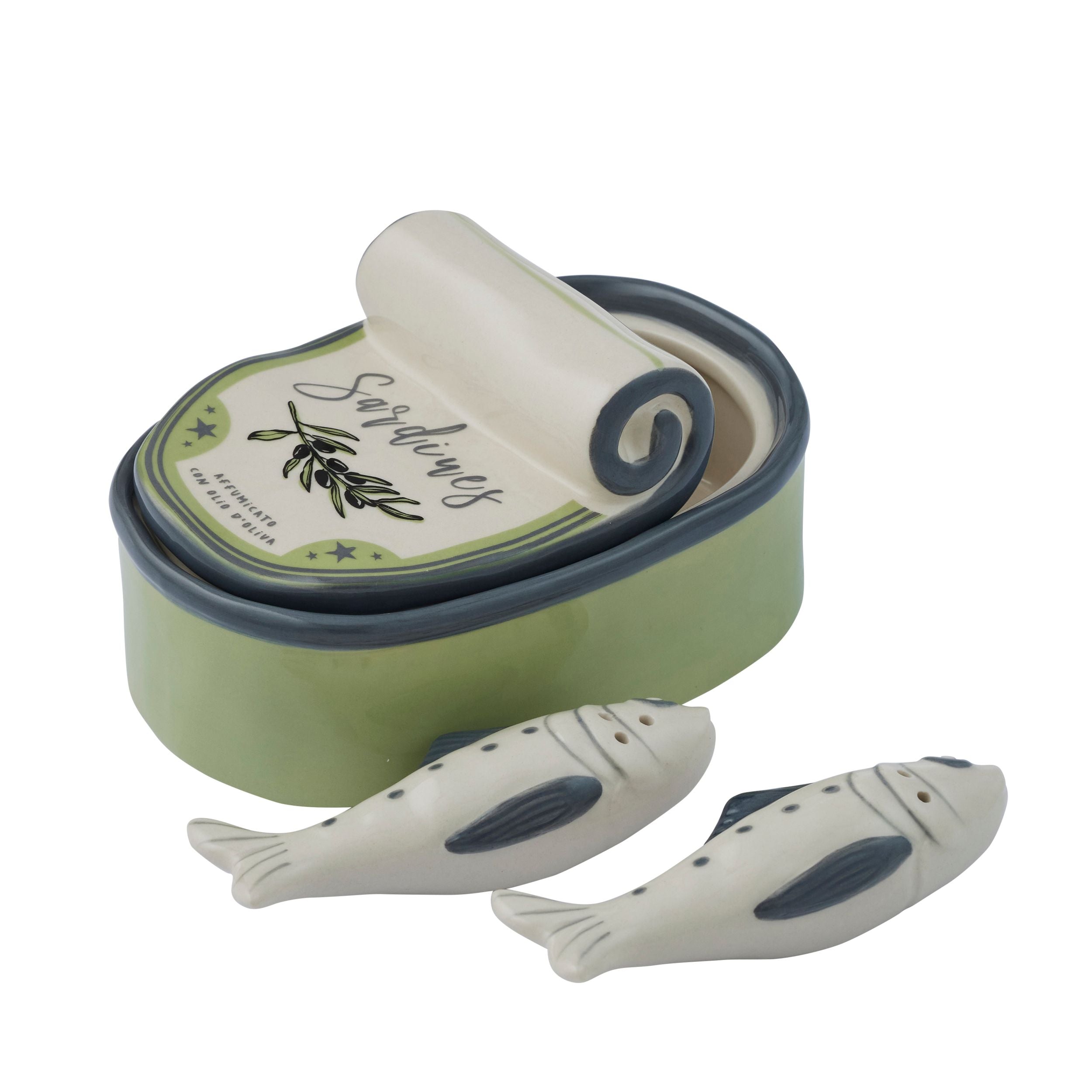 Assemble Sardina 3pc Ceramic S&P Set