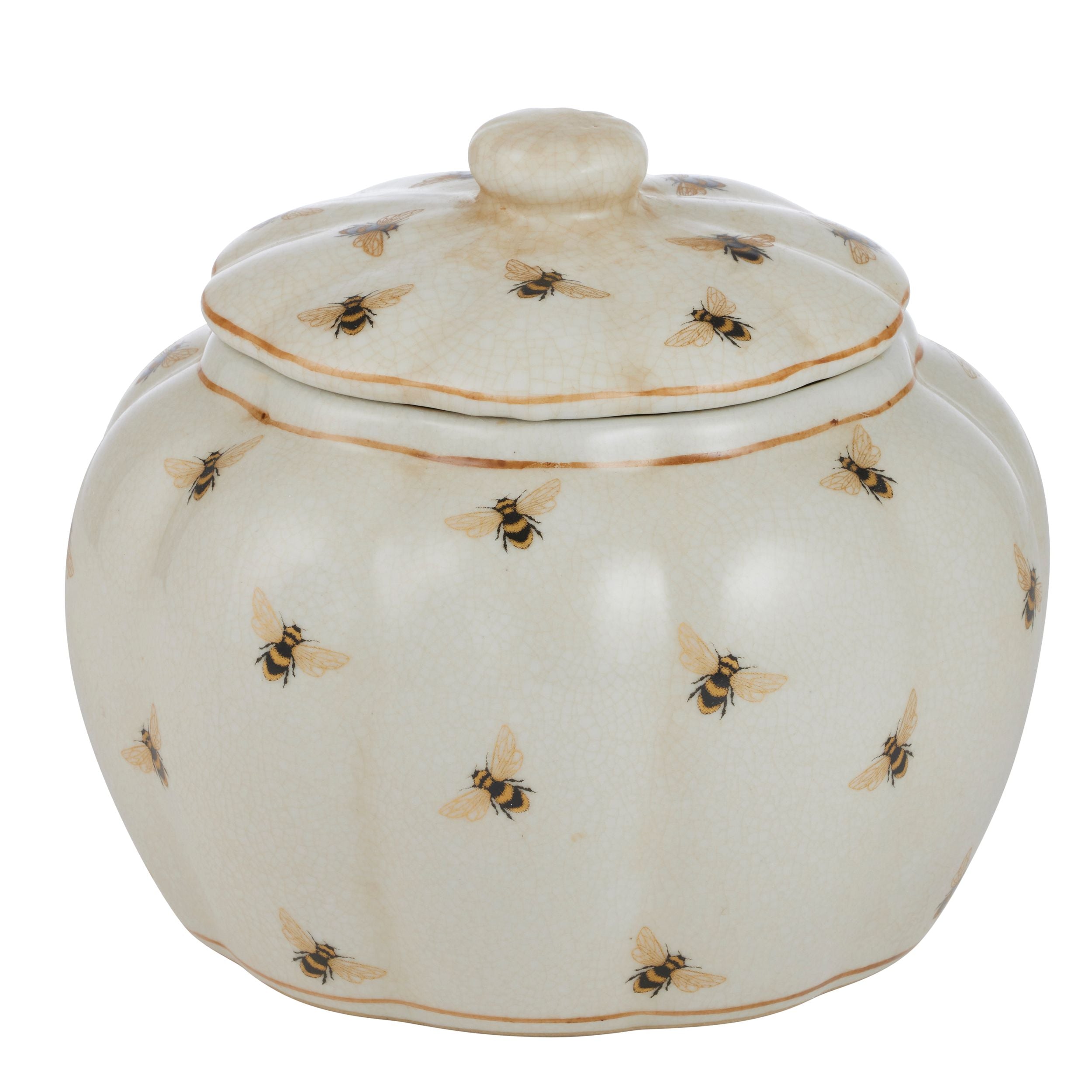 Coast To Coast Apiary Ceramic Jar Gold