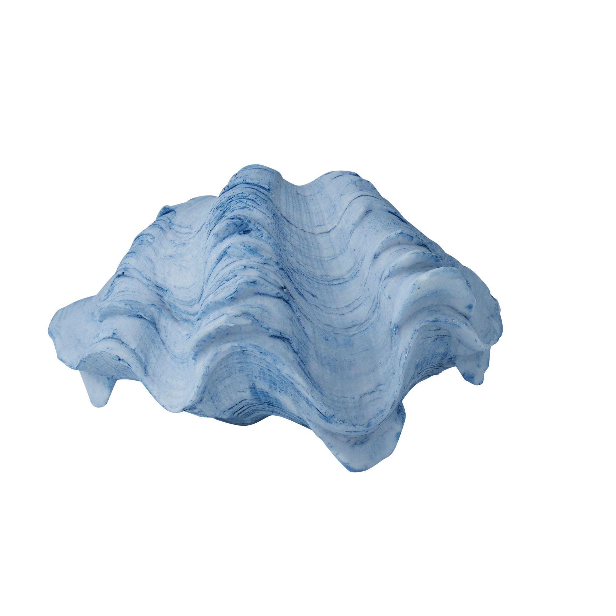 Coast To Coast Clam Resin Shell 14x7x10cm Blue