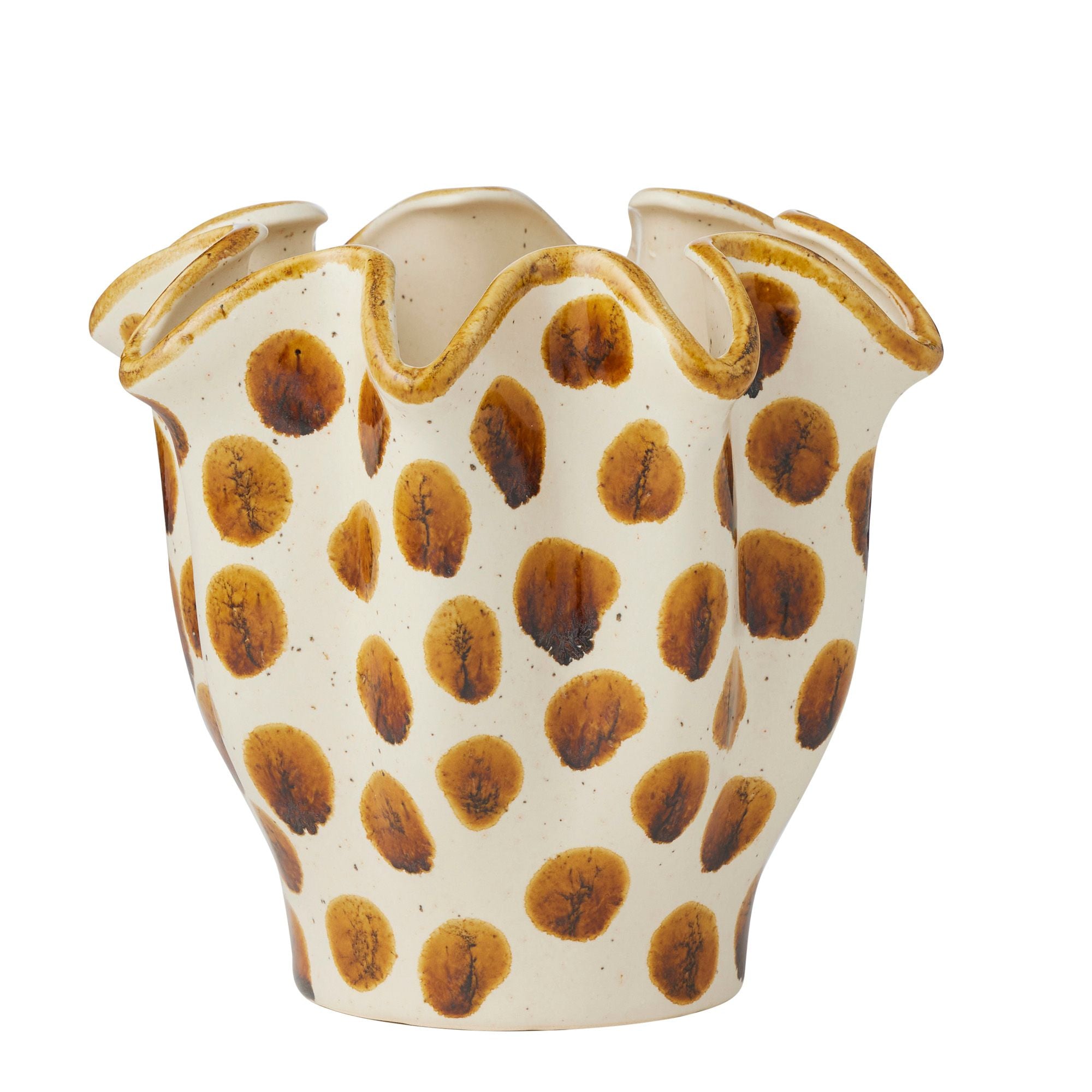 Coast To Coast Brun Ceramic Pot Ivory/Brown