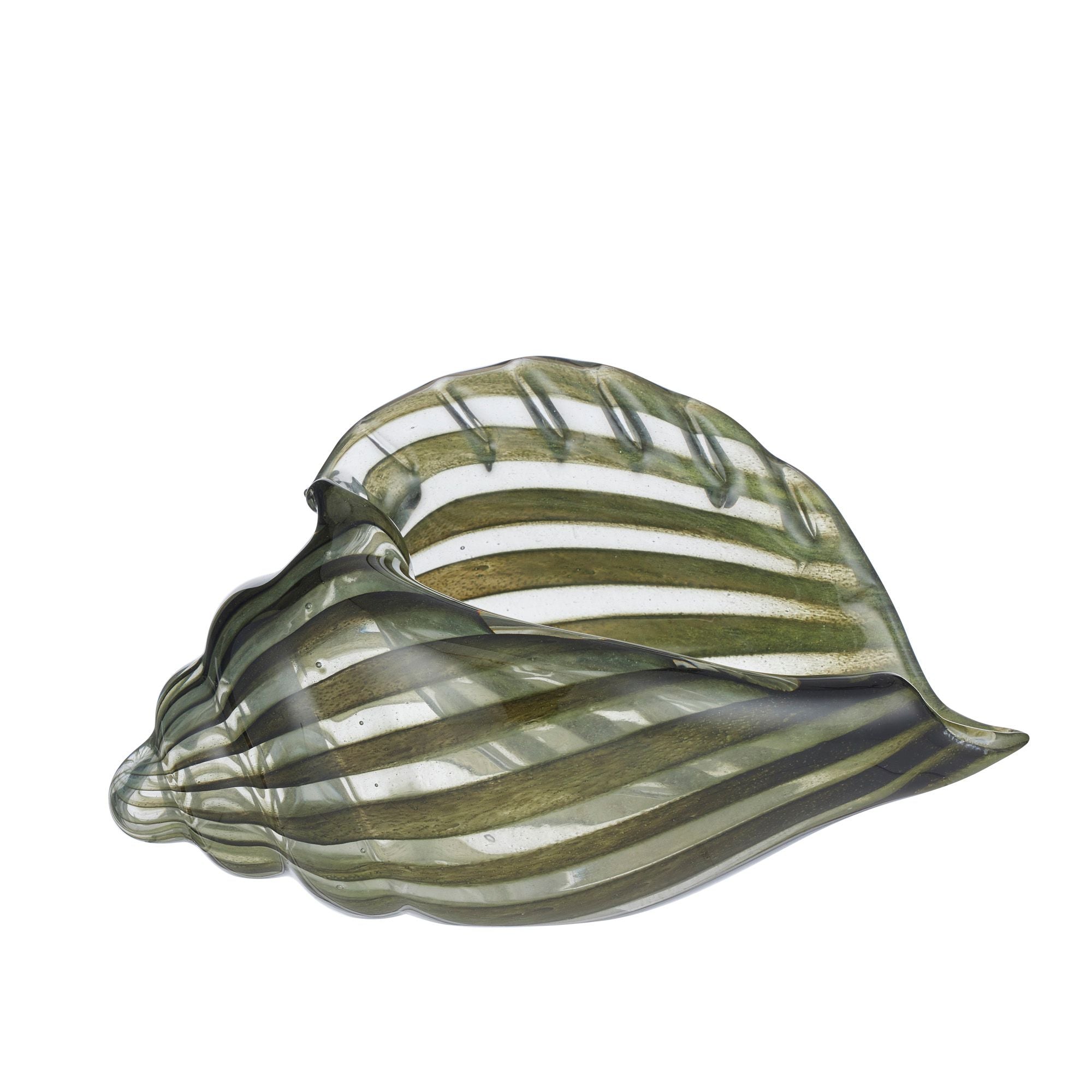Coast To Coast Conch Shell Glass Sculpture Olive