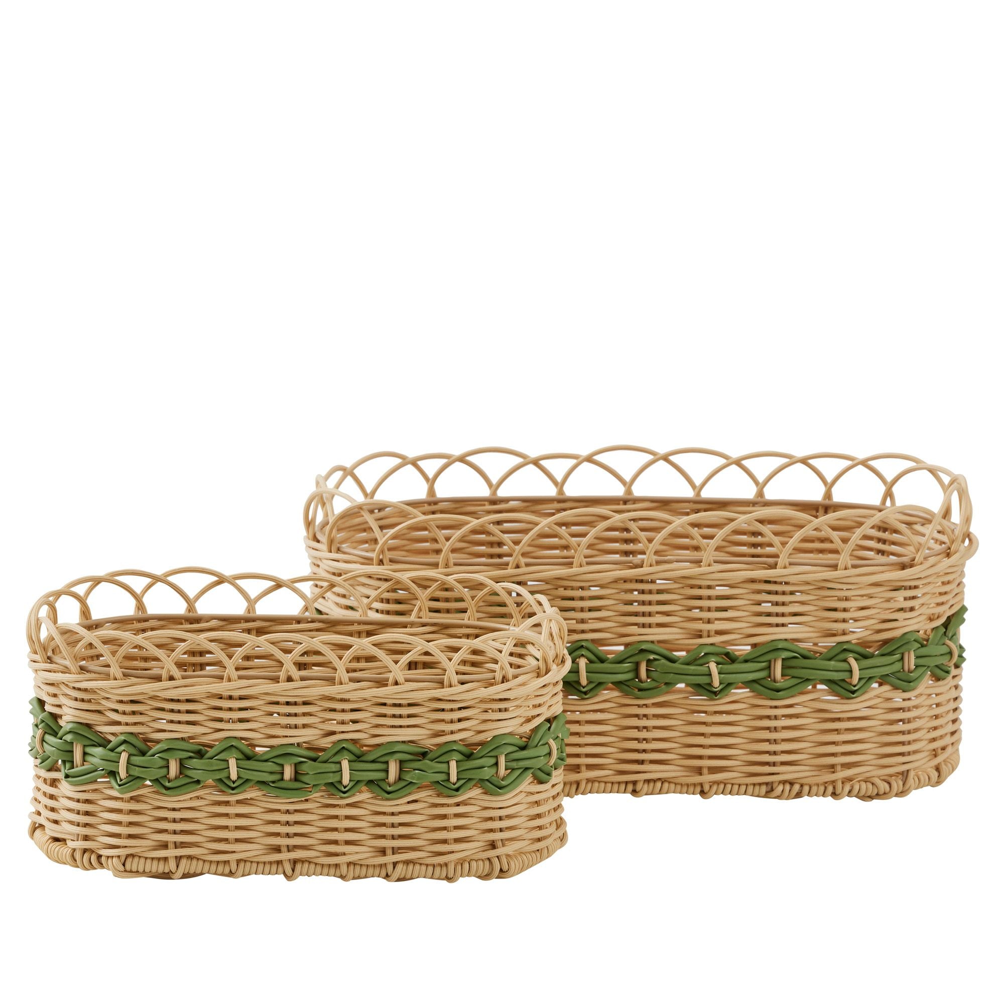 Coast To Coast Bonita Set of 2 PP Woven Basket 33x16x14.5cm