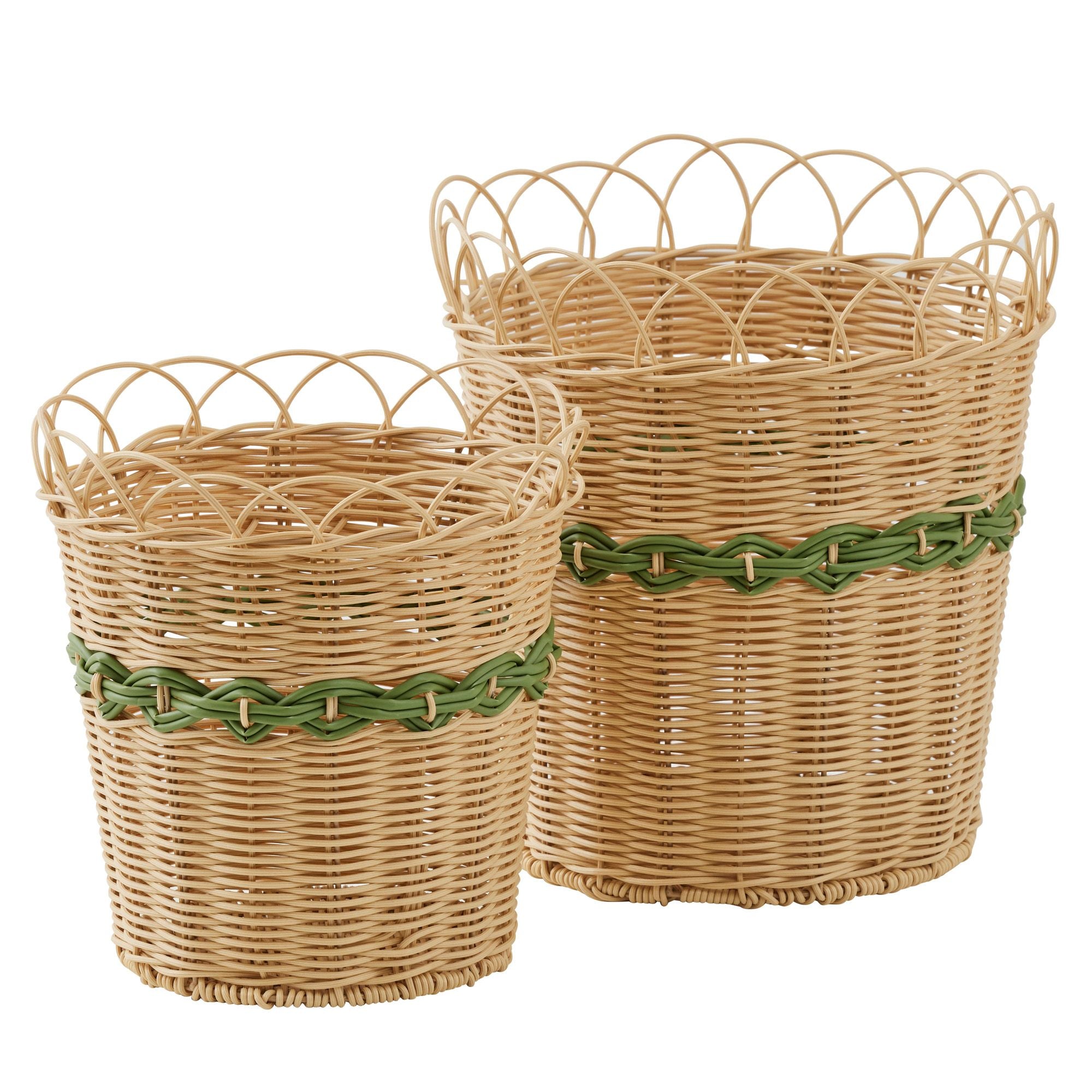 Coast To Coast Bonita Set of 2 PP Woven Basket 29.5x32.5cm
