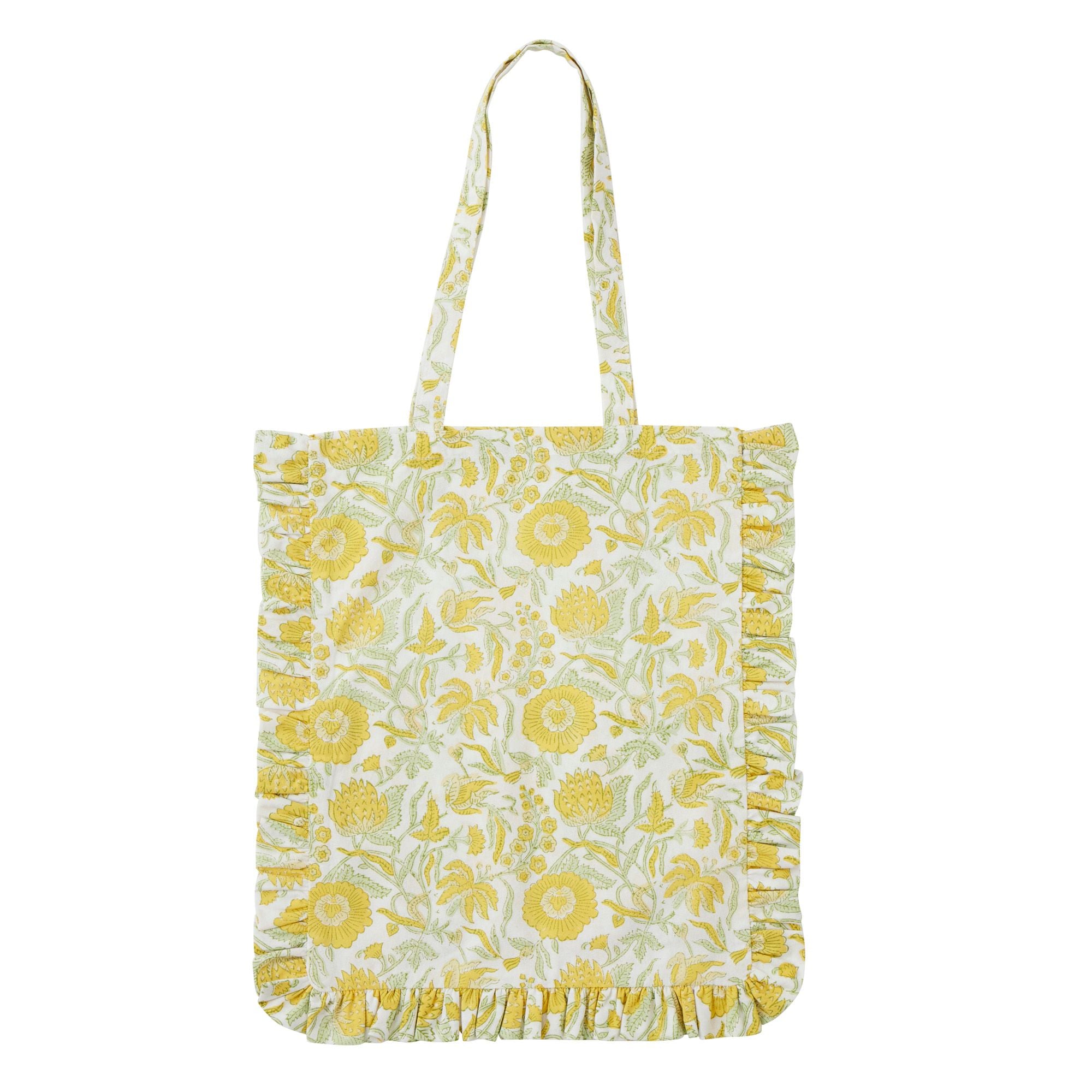 Coast To Coast Marigold Cotton Block Tote Bag