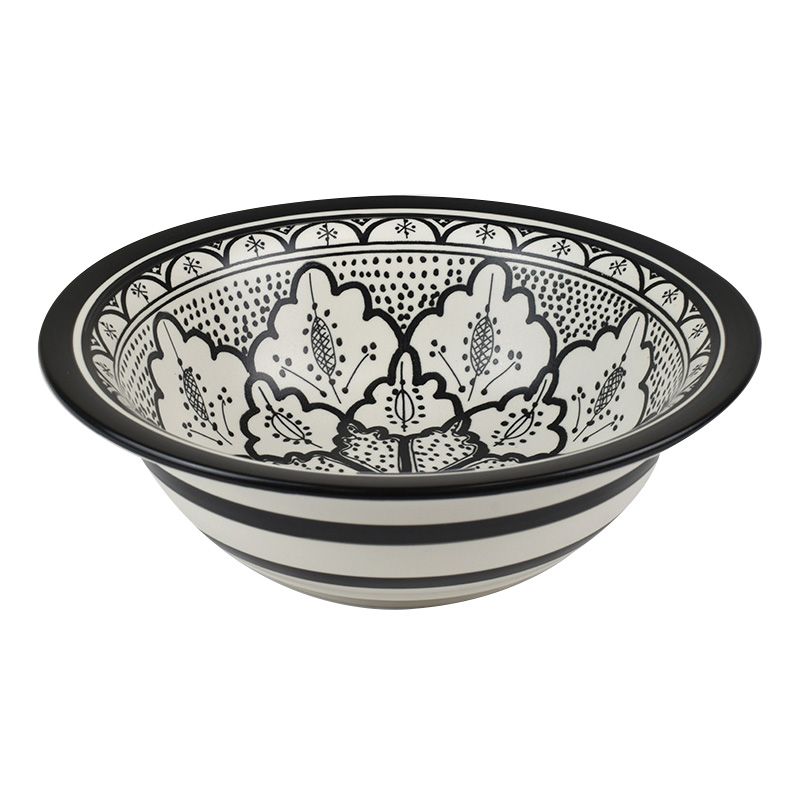 Assemble Aleah Ceramic Bowl .Black/White