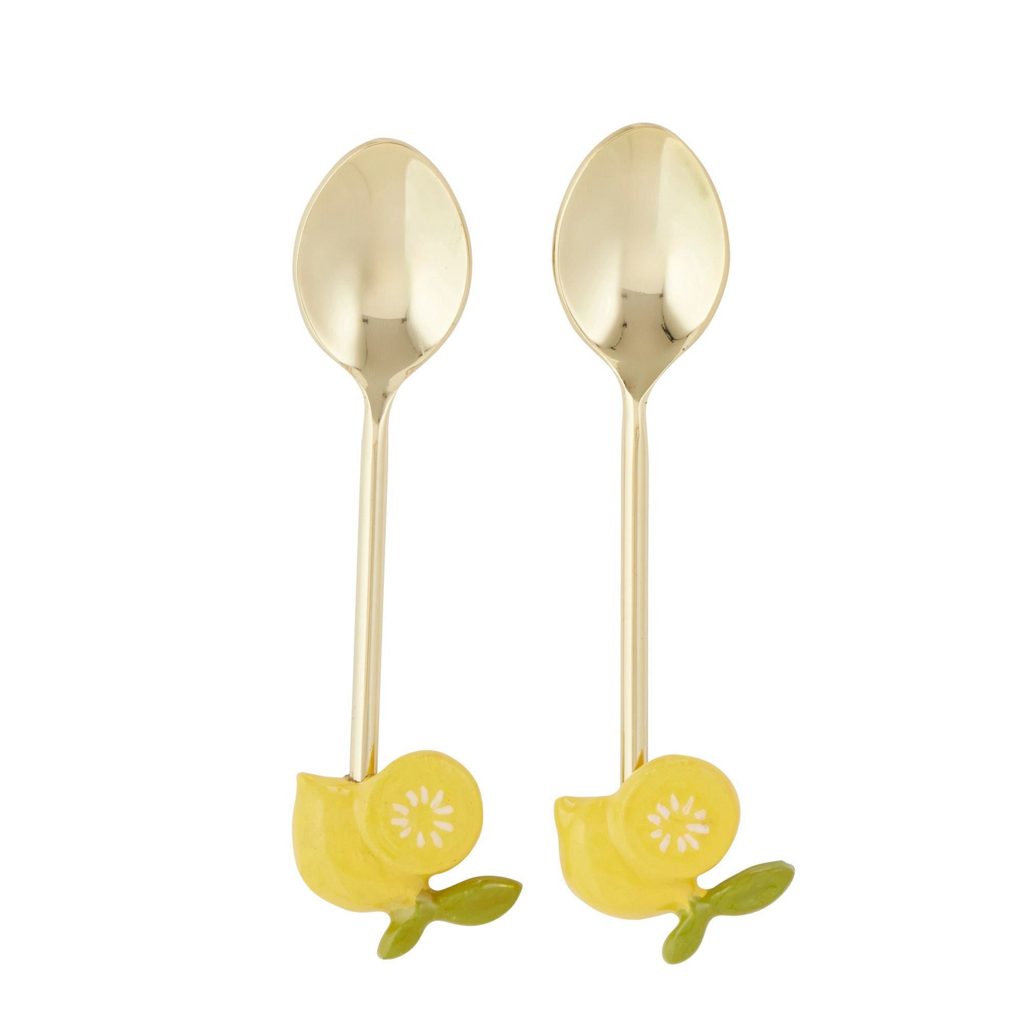Assemble Lemon Set of 2 Stainless Steel Spoons