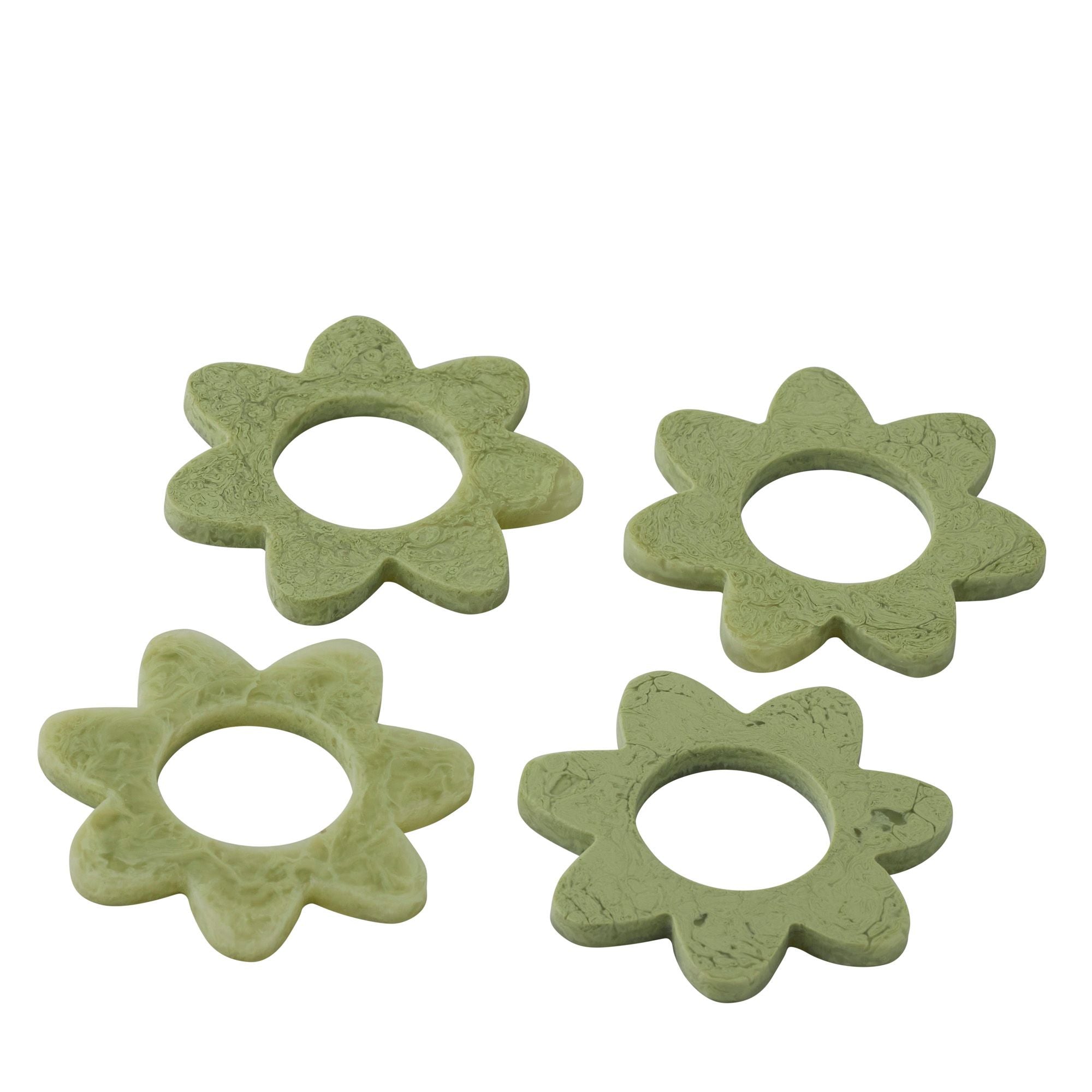 Assemble Kip Set of 4 Resin Napkin Ring Pistachio