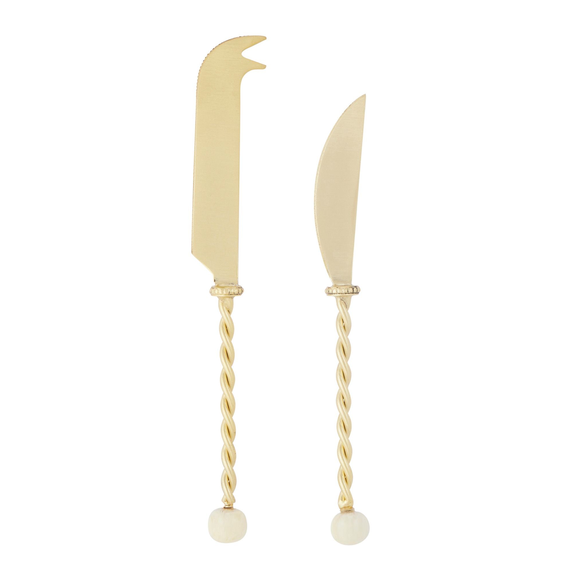 Assemble Amalia Set of 2 Stainless Steel/Resin Knives Ivory