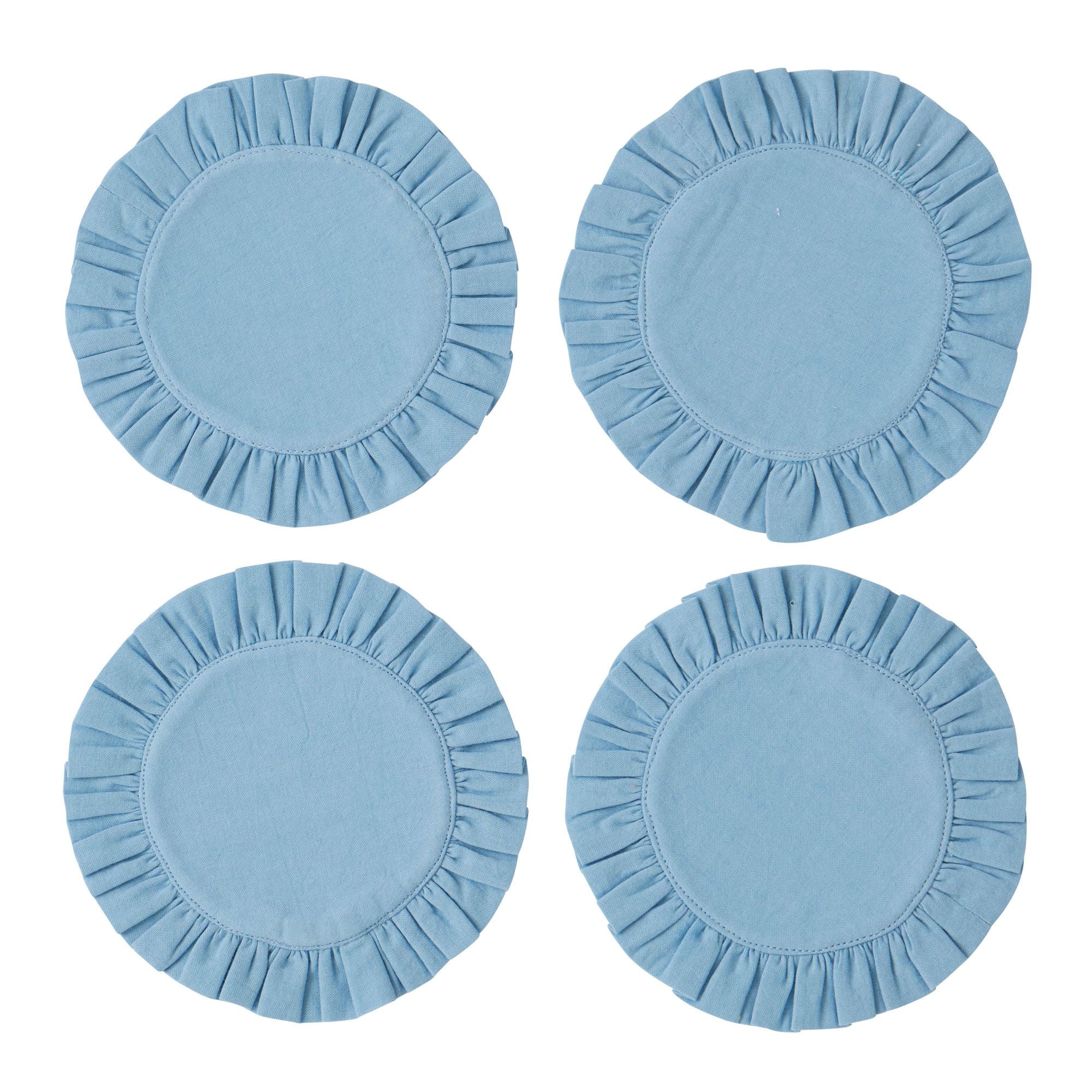 Assemble Lucie Set of 4 Cotton Coaster Sky