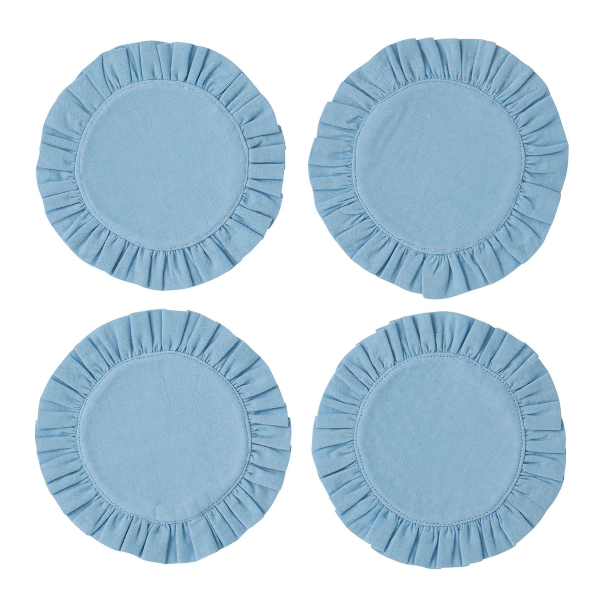Assemble Lucie Set of 4 Cotton Coaster Sky