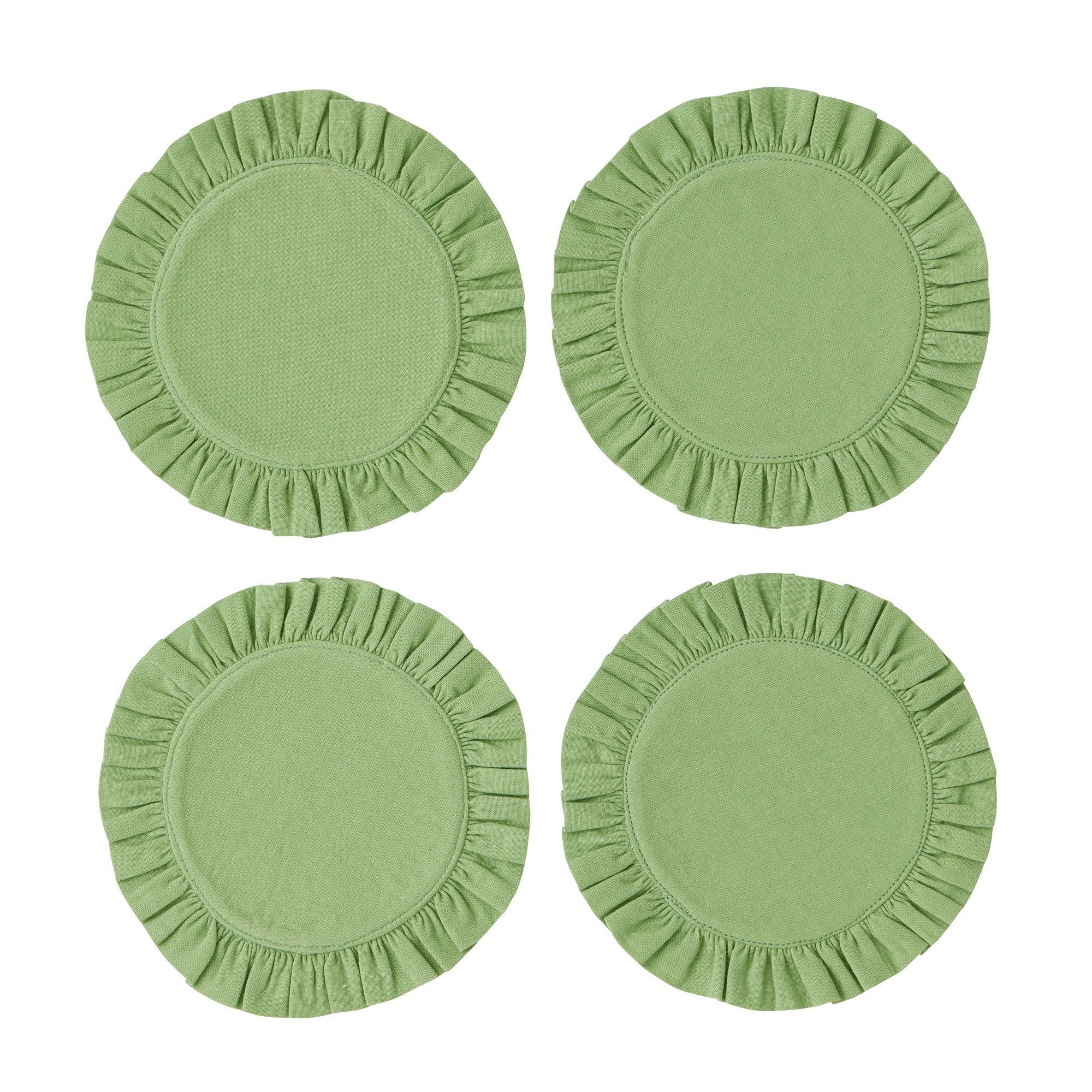 Assemble Lucie Set of 4 Cotton Coaster Jade
