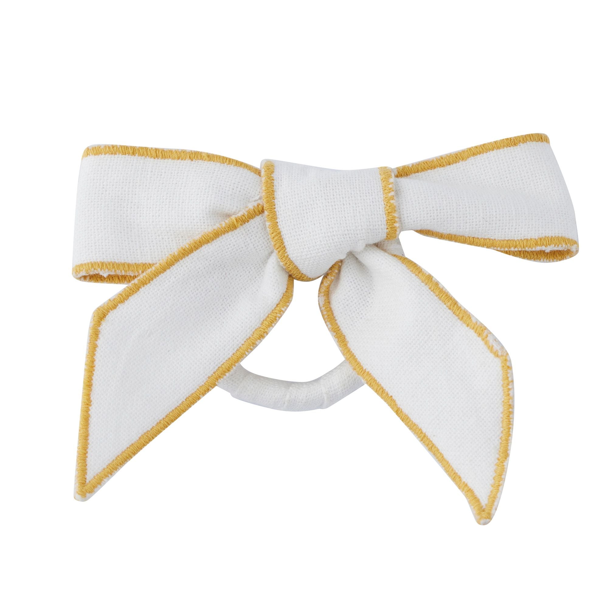 Assemble Milla Bow Napkin Ring White/Yellow