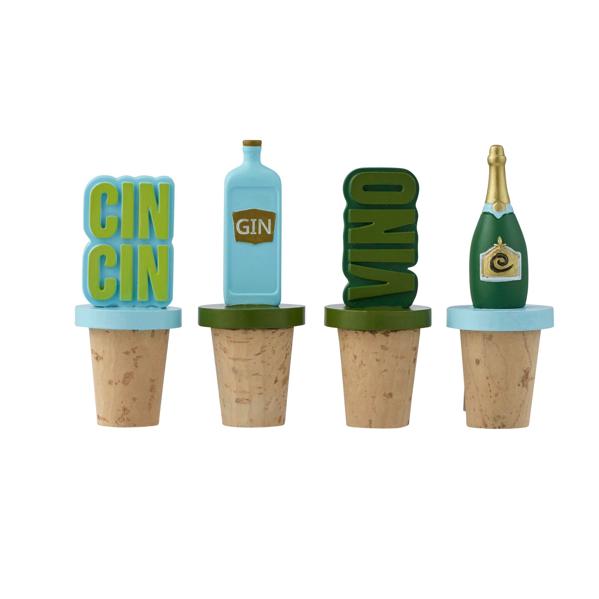 Assemble Cavendish Resin Bottle Stop 4 Assorted