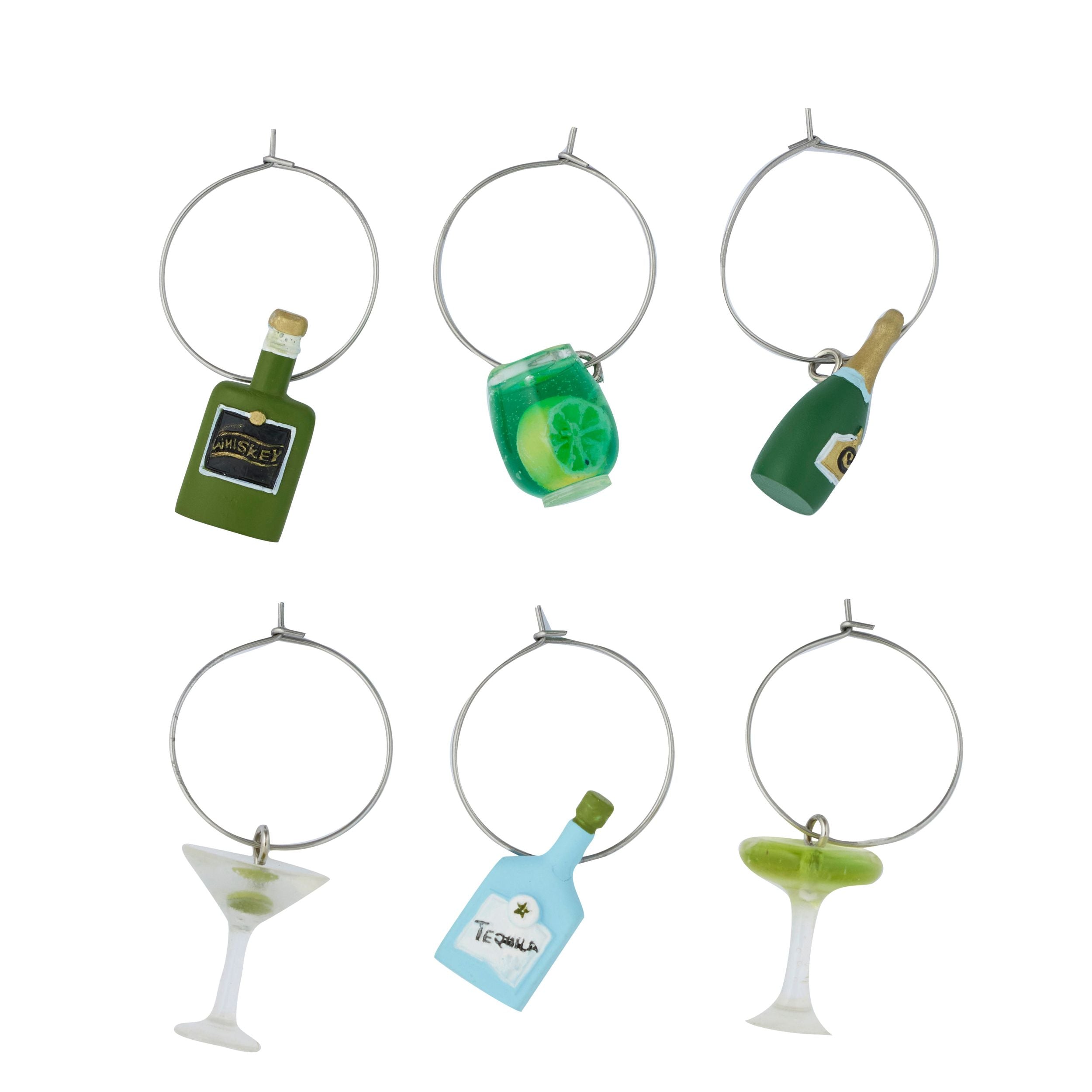 Assemble Gimlet Set of 6 Resin Wine Charms