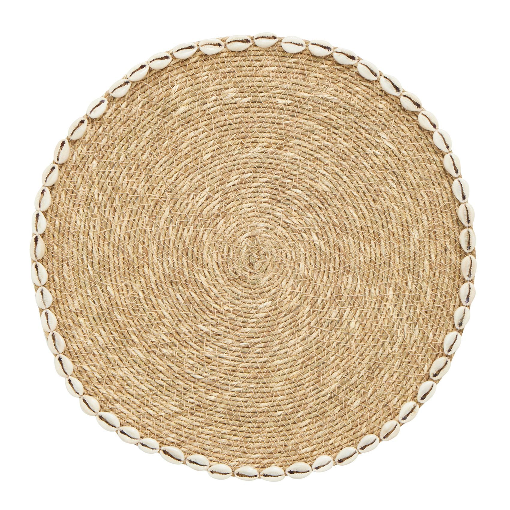Assemble Guscio Seagrass/Shell Placemat White