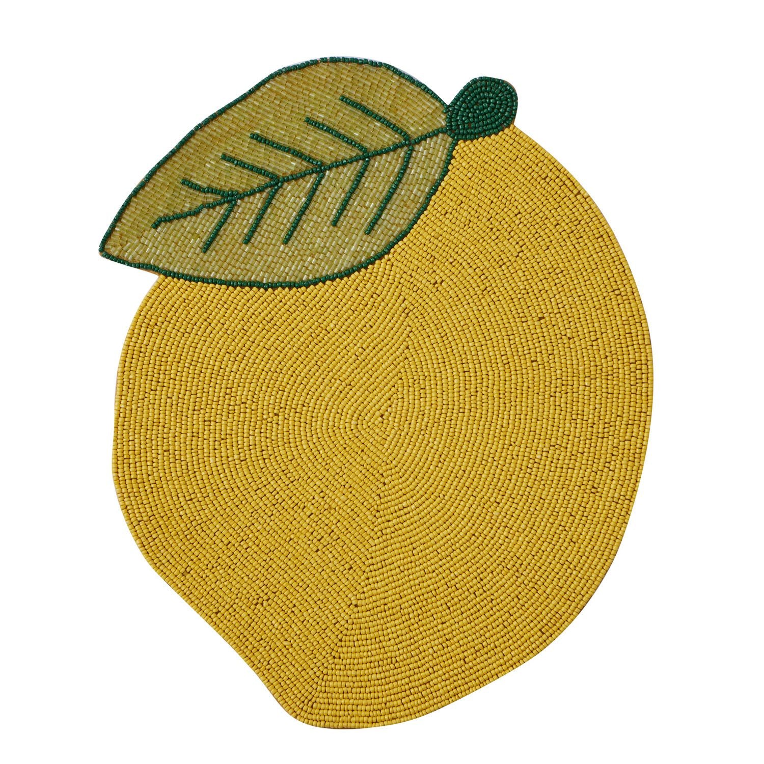 Assemble Citron Beaded Placemat Yellow