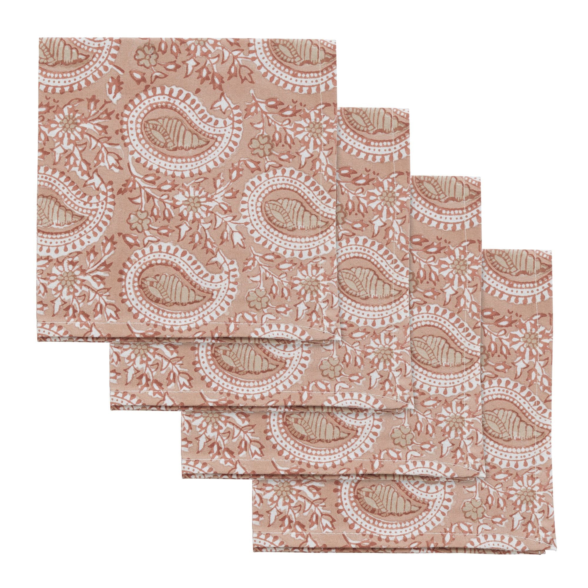 Coast To Coast Ravenna Set of 4 Cotton Block Napkins