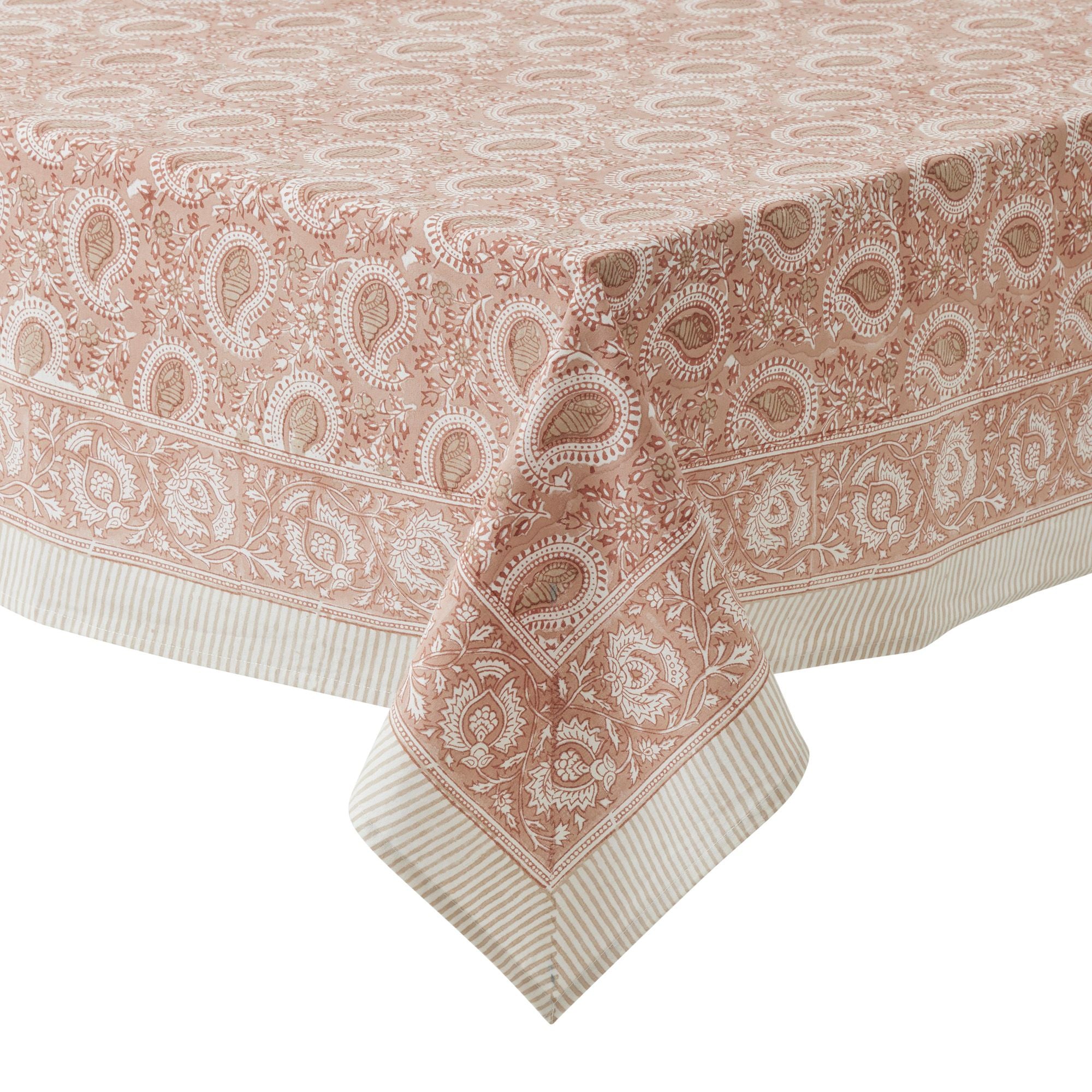 Coast To Coast Ravenna Cotton Block Tablecloth