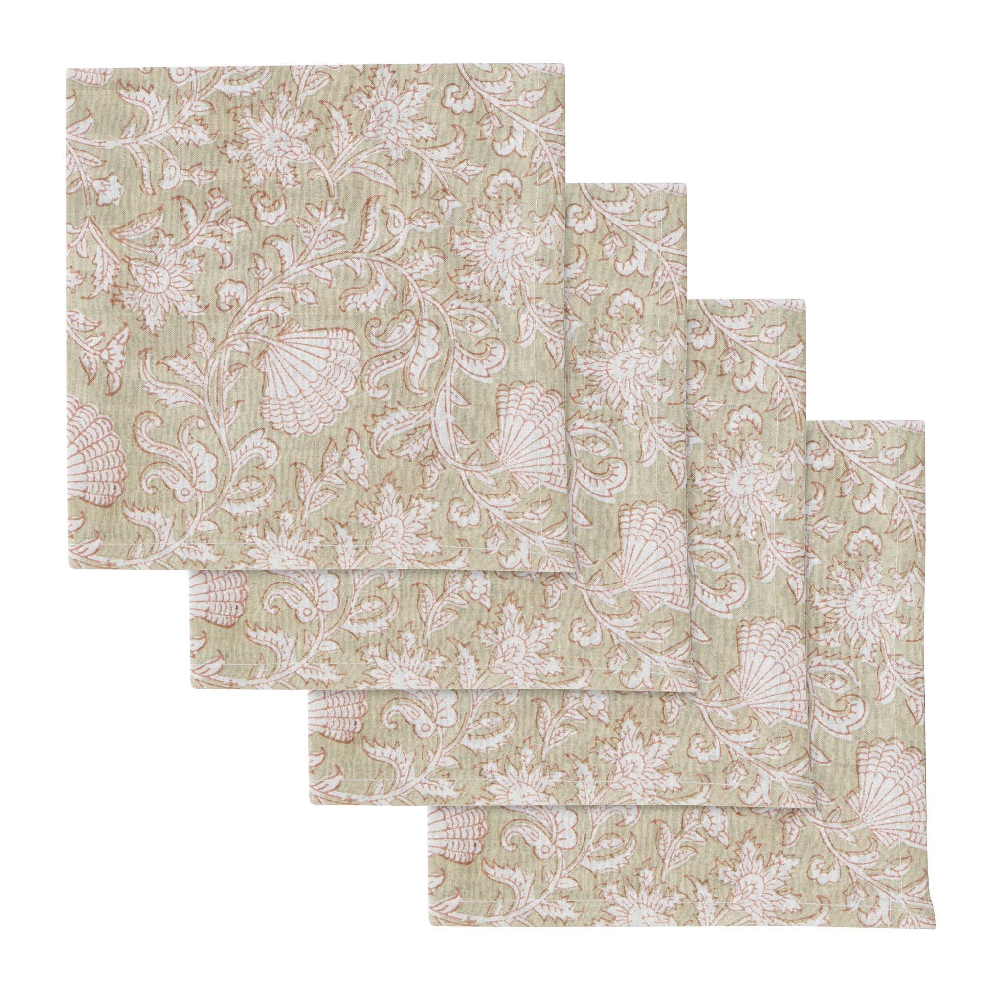 Coast To Coast Ravello Set of 4 Cotton Block Napkins