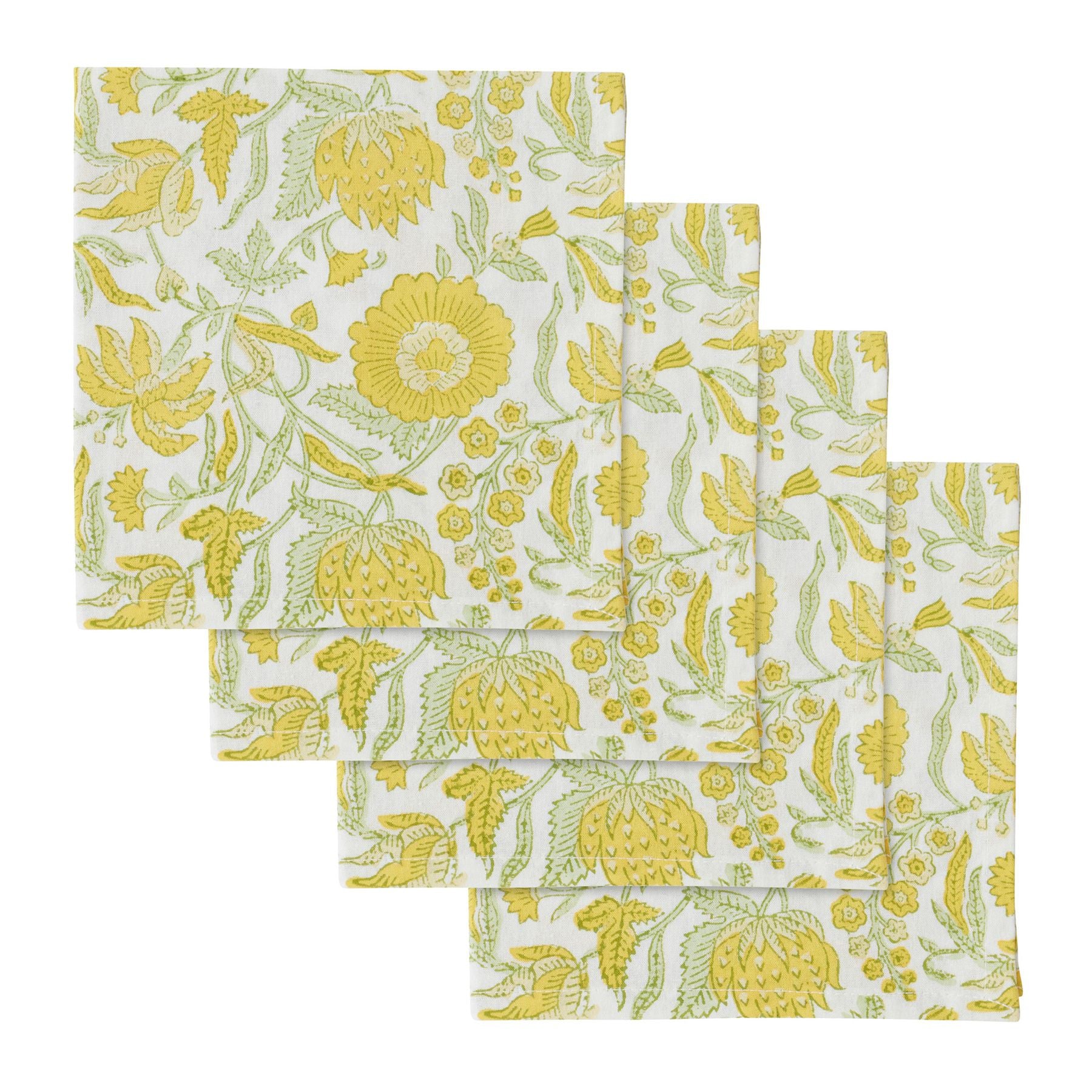 Coast To Coast Marigold Set of 4 Cotton Block Napkins