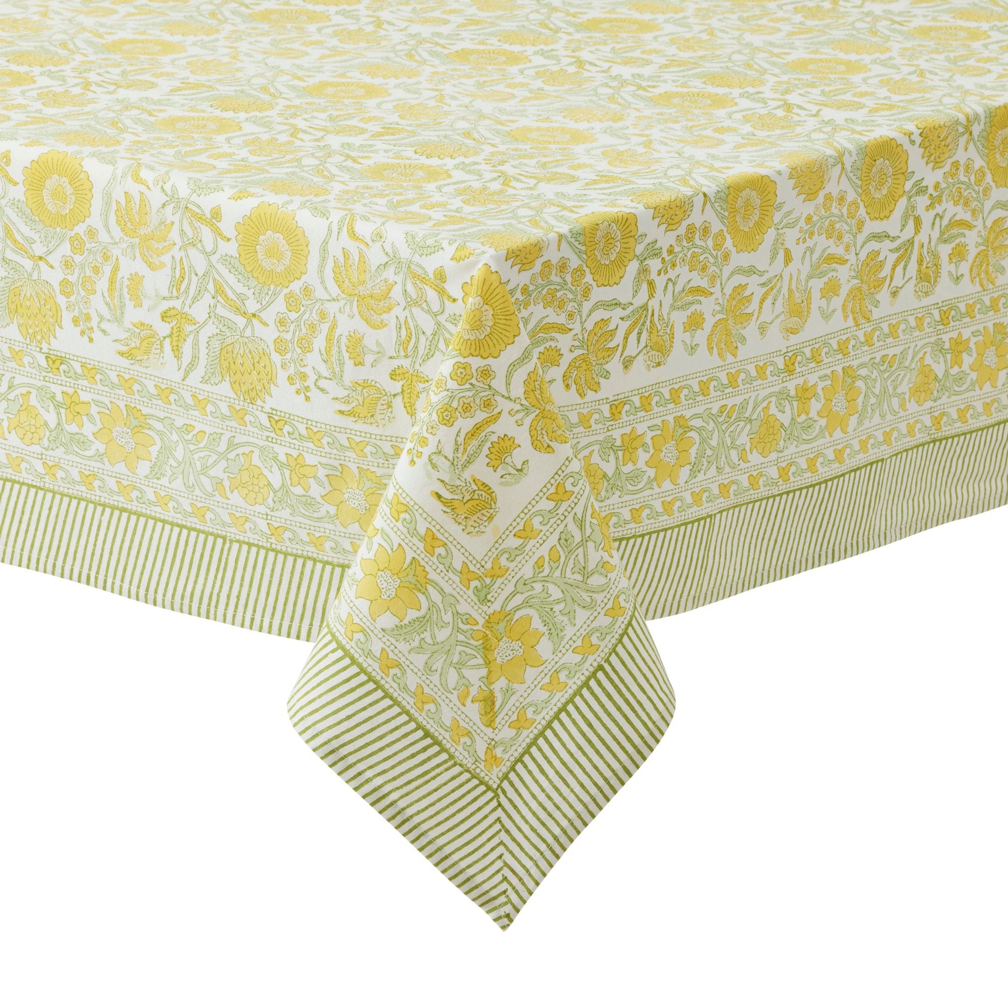 Coast To Coast Marigold Cotton Block Tablecloth
