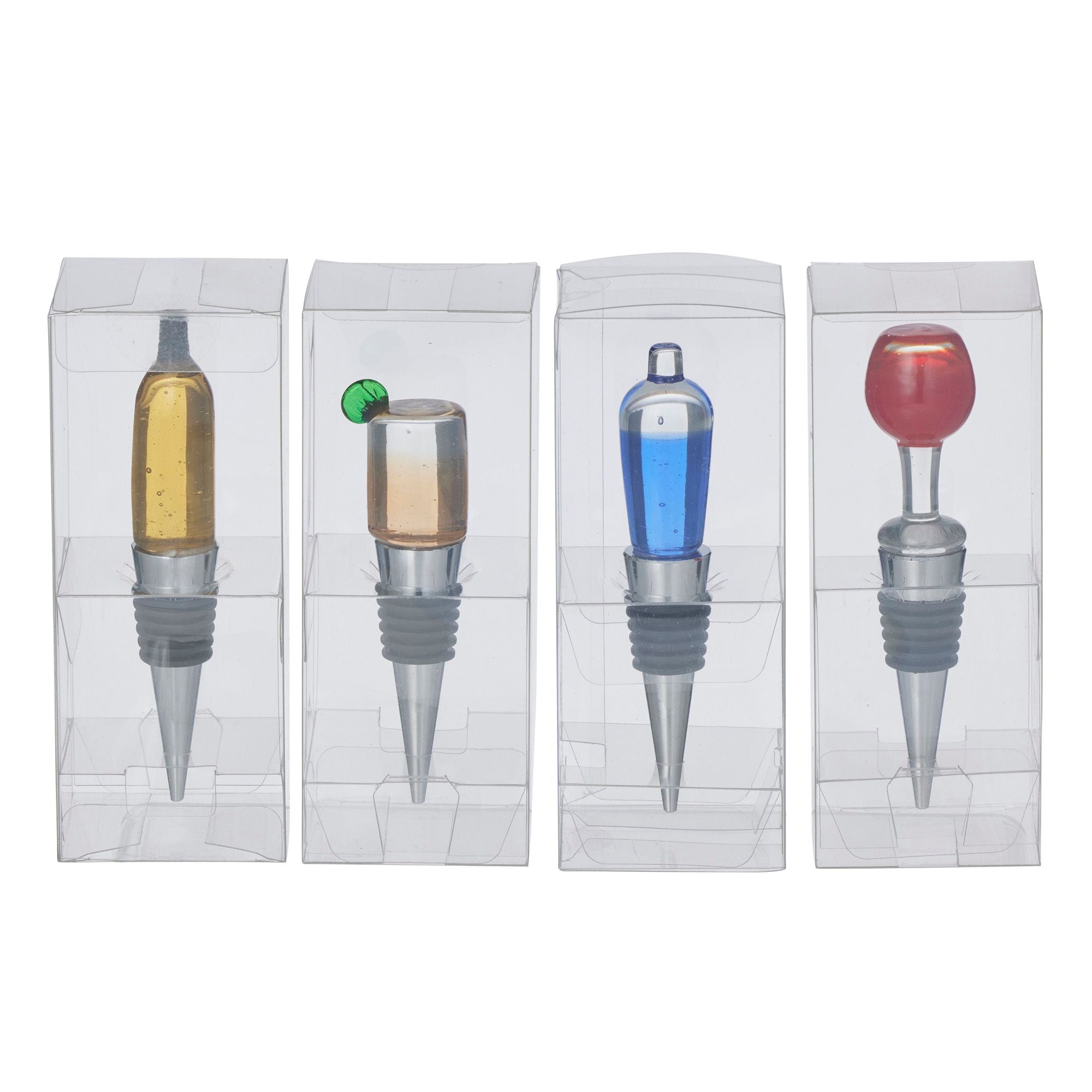 Assemble Fiesta Glass Bottle Stoppers 4 Assorted