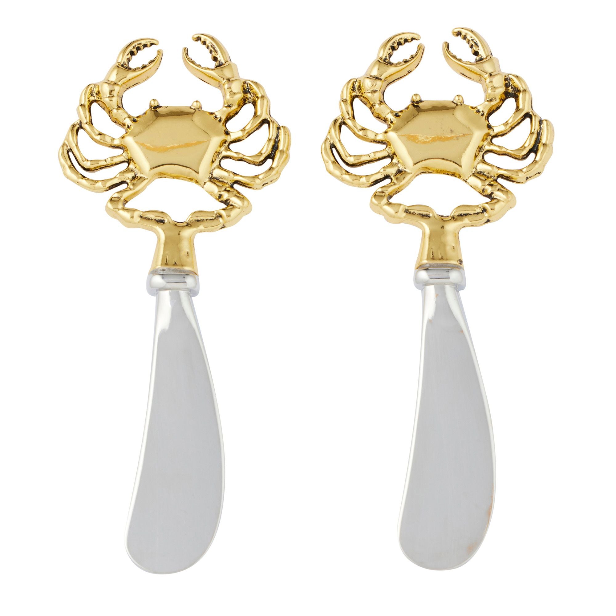 Assemble Crab Set of 2 Metal Spreaders Gold