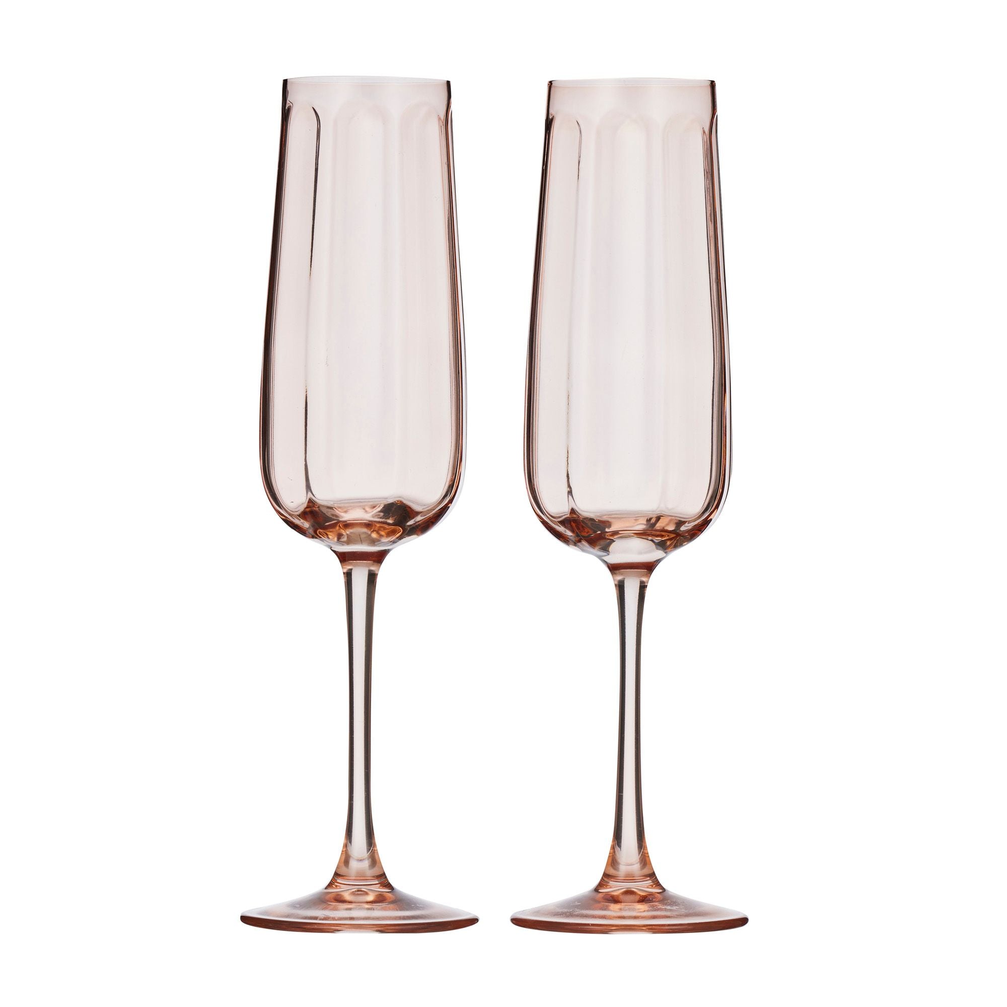 Assemble Studio Set of 2 Glass Flute Peach
