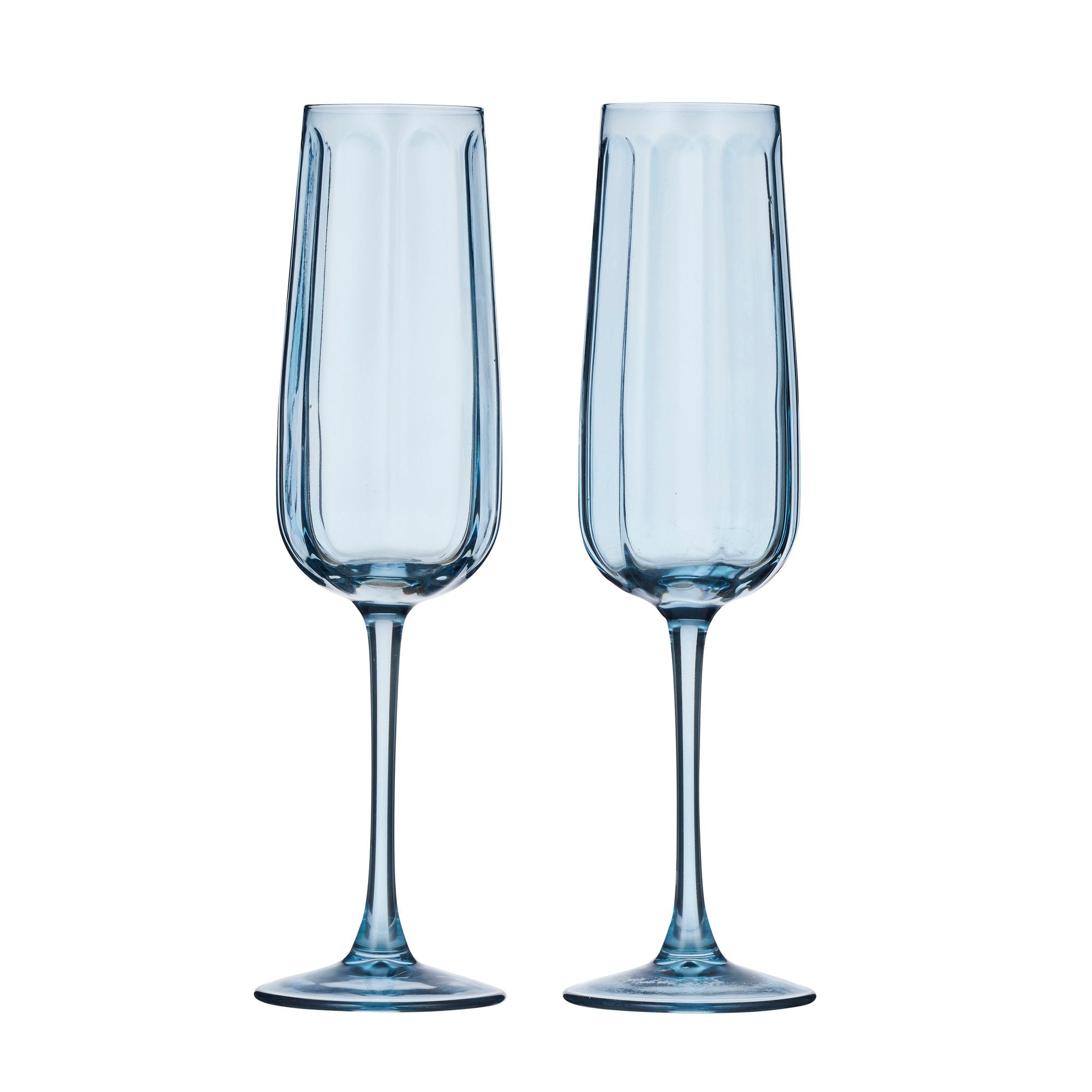 Assemble Studio Set of 2 Glass Flute Denim